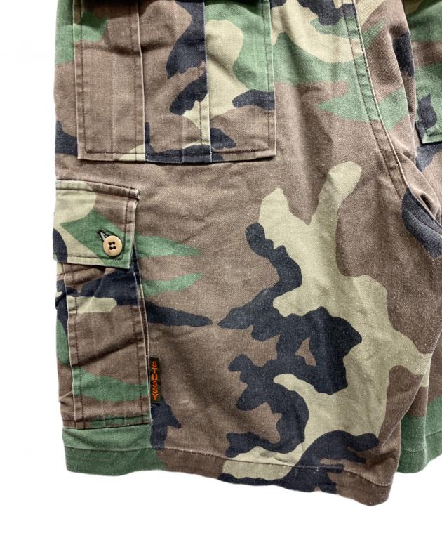 中古・古着通販】stussy (ステューシー) カモ柄ハーフパンツ オリーブ