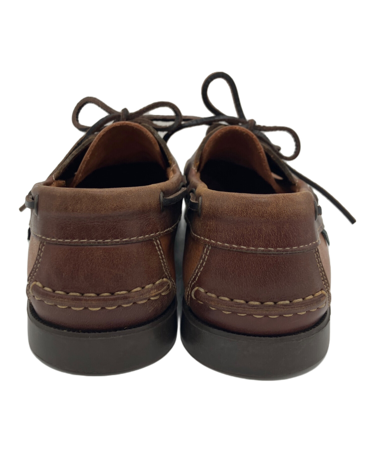 【追跡あり匿名配送】バジュラズブラック　クラシック　名作デッキ　スリーブ付き 中古・古着通販】PARABOOT (パラブーツ) デッキシューズ ブラウン