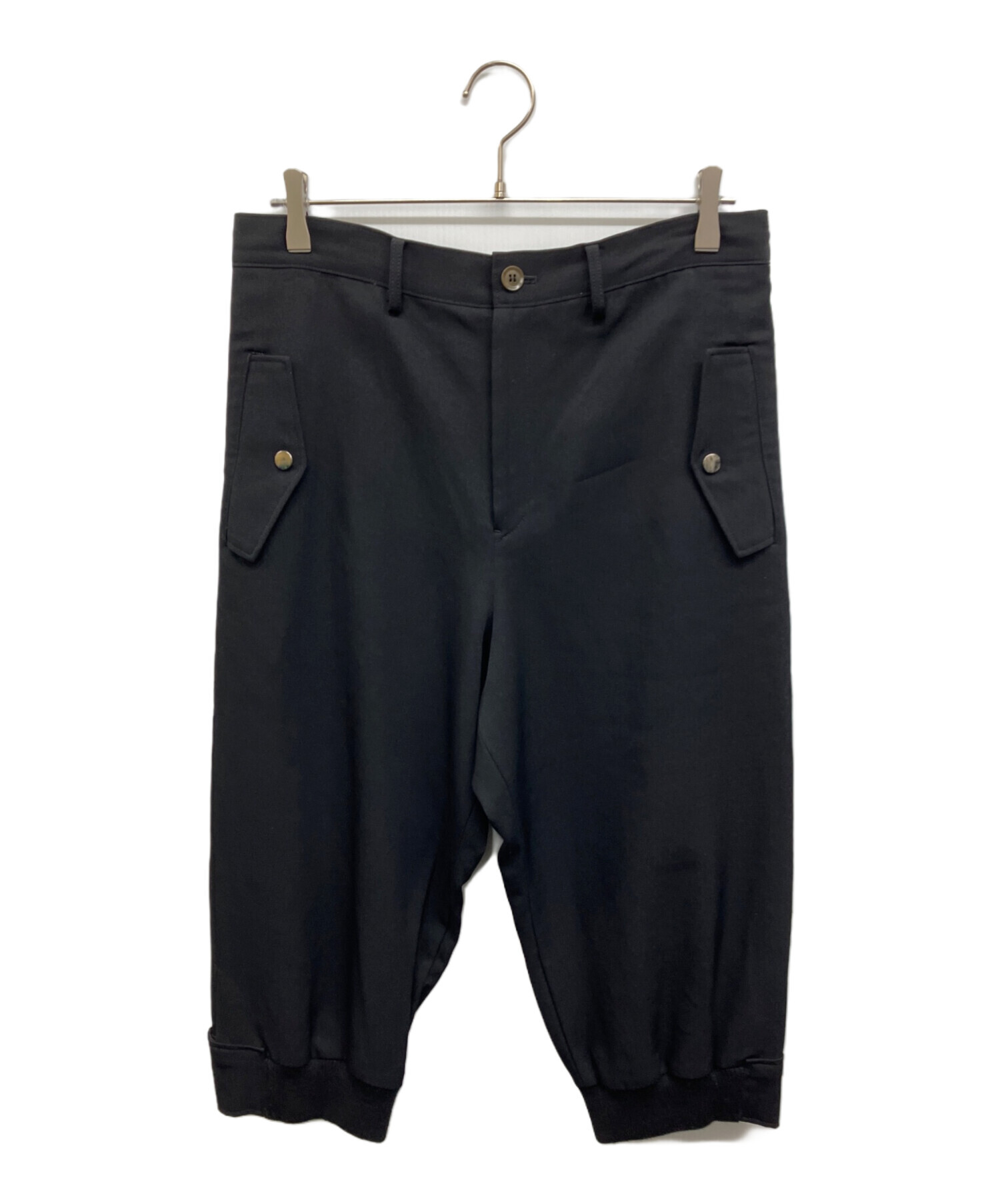 y's クロップドパンツ 中古・古着通販】Y's (ワイズ) クロップドパンツ ブラック サイズ:3