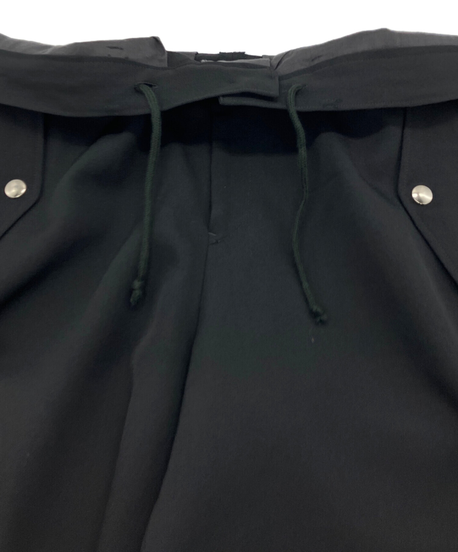中古・古着通販】Y's (ワイズ) クロップドパンツ ブラック サイズ:3