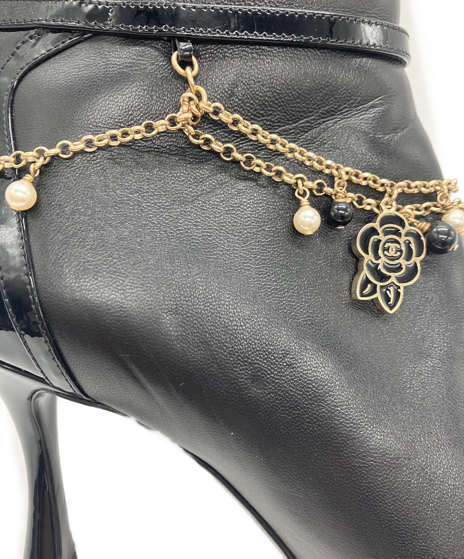 中古・古着通販】CHANEL (シャネル) ビジューココマークレザージップ