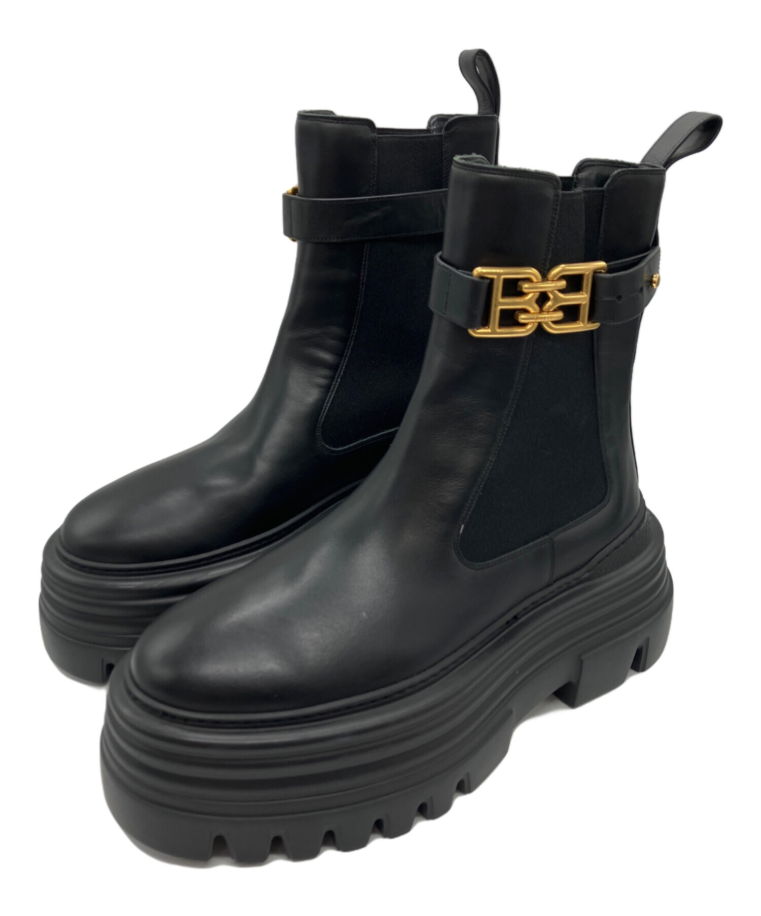 中古・古着通販】BALLY (バリー) サイドゴアブーツ ブラック サイズ:37