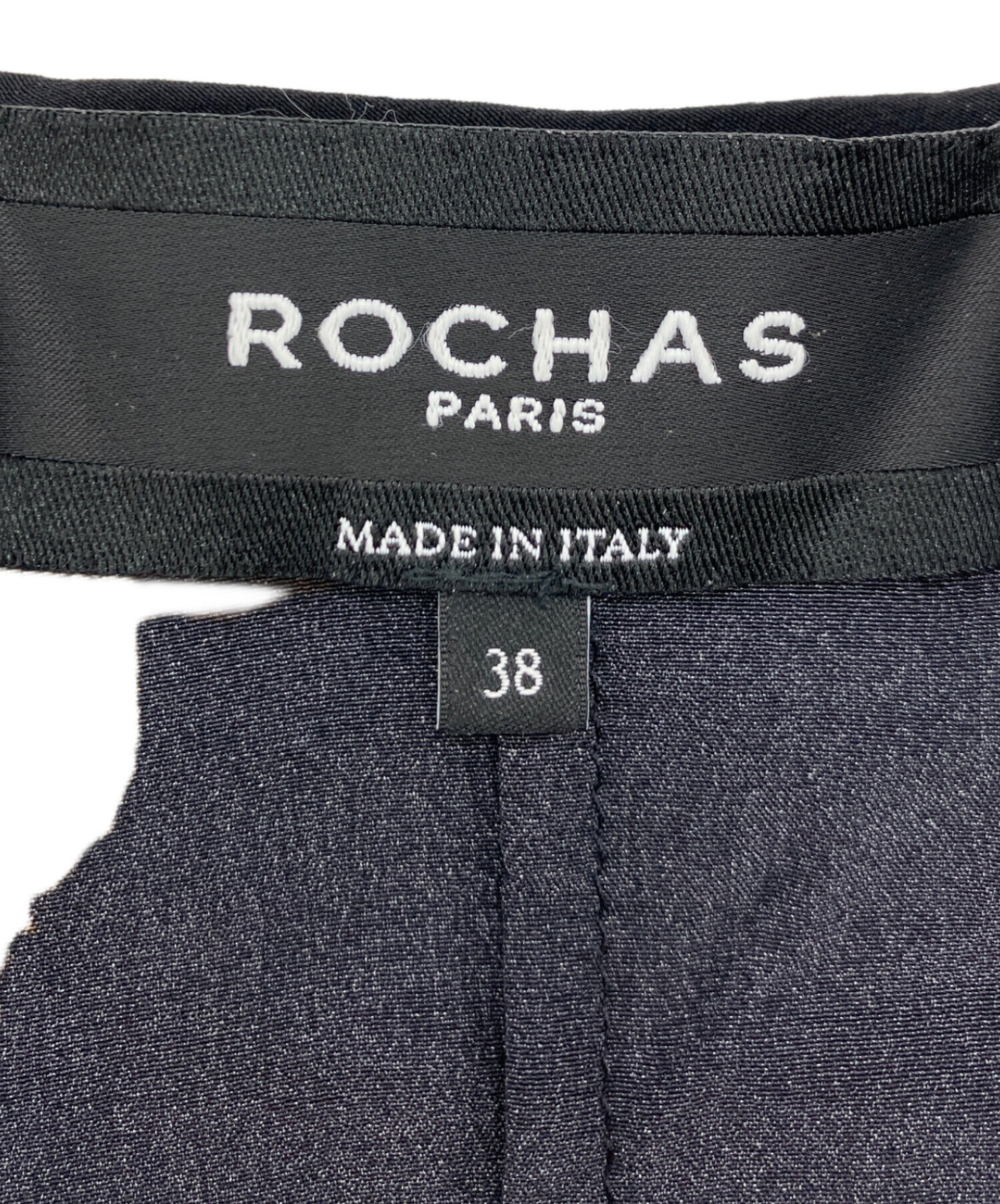 中古・古着通販】ROCHAS (ロシャス) 花柄ワンピース ブラック サイズ 