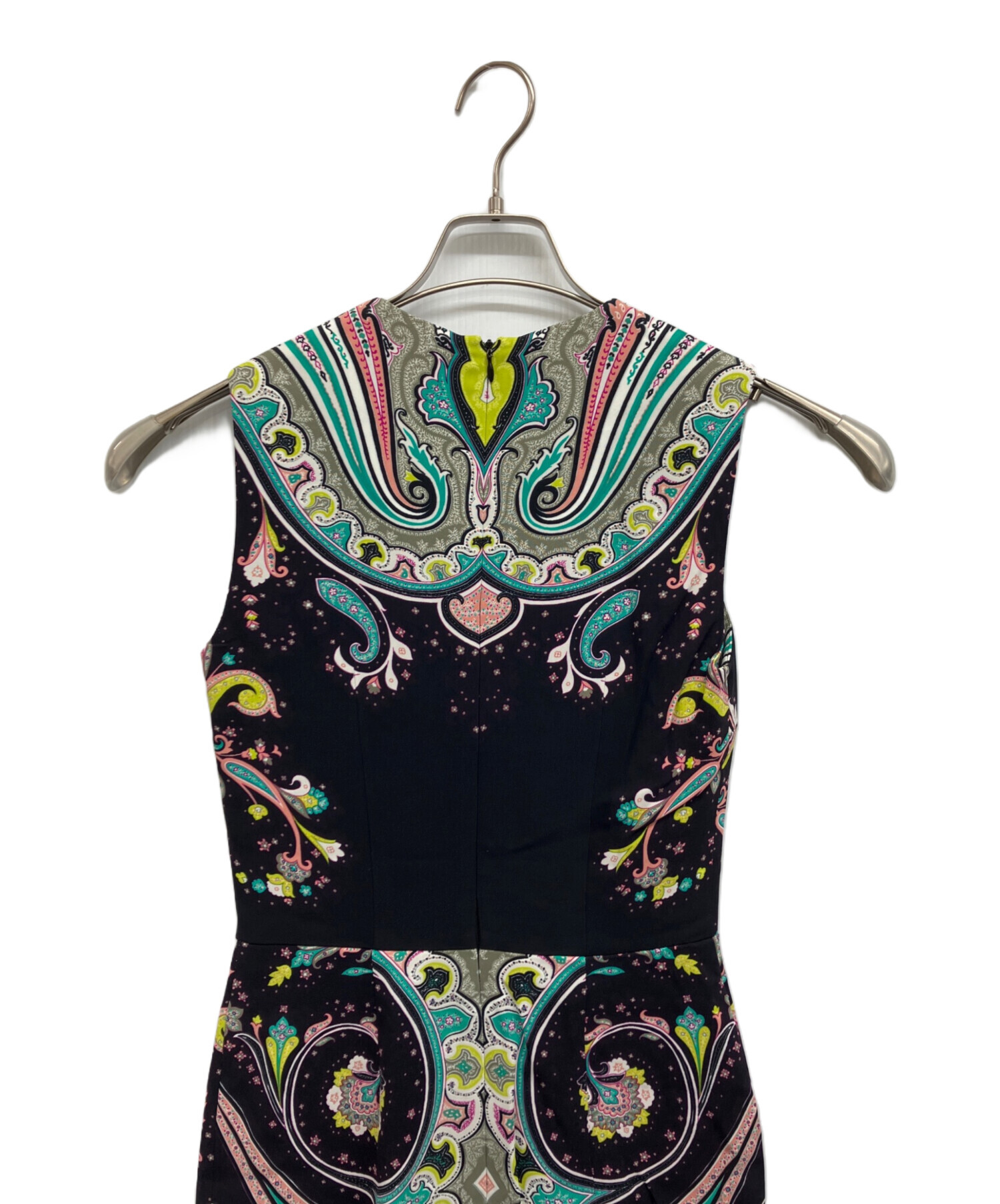 【美品】ETRO エトロ　ノースリーブ ワンピース　ペイズリー　マルチカラー 中古・古着通販】ETRO (エトロ) ペイズリー柄ノースリーブワンピース