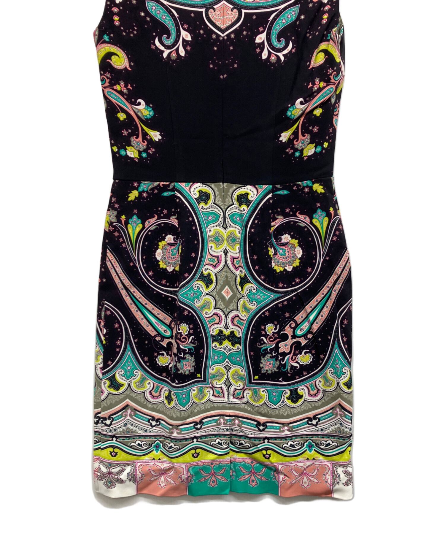 ETRO ノースリーブワンピース 中古・古着通販】ETRO (エトロ) ペイズリー柄ノースリーブワンピース