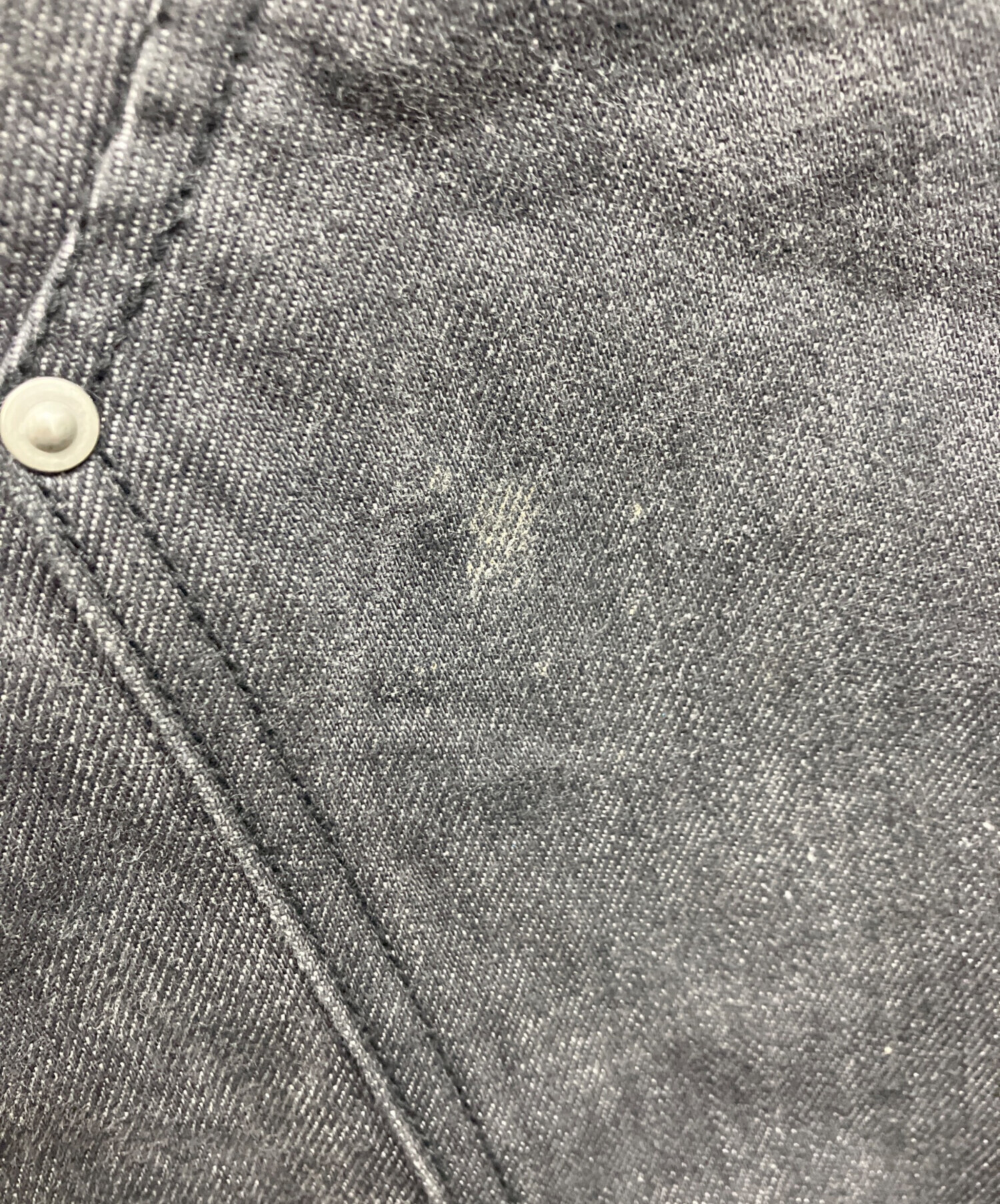 中古・古着通販】geeks (ギークス) DENIM DOWBLE KNEE HALF PANTS 