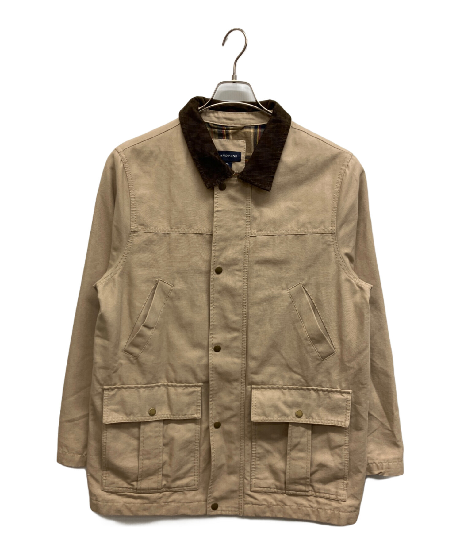 Lands’ End カバーオール ワークジャケット コーデュロイ襟 アメカジ 中古・古着通販】LAND'S END (ランズエンド) 襟コーデュロイ