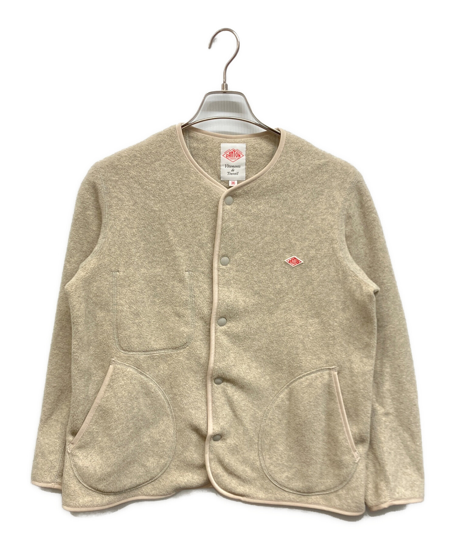 DANTON ☆未使用☆フリースジャケット サイズ115 中古・古着通販】DANTON (ダントン) ノーカラーフリースジャケット