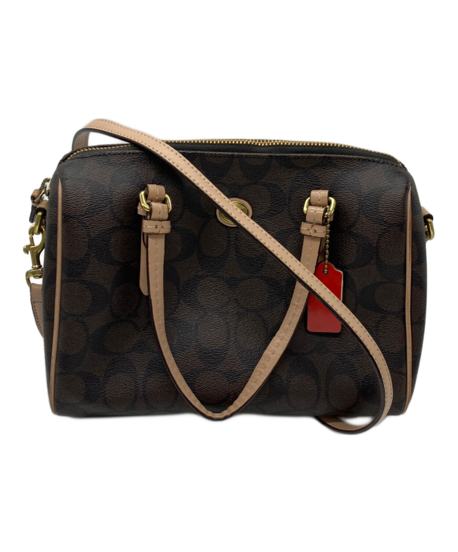 中古・古着通販】COACH (コーチ) 2wayミニボストンバッグ ブラウン 
