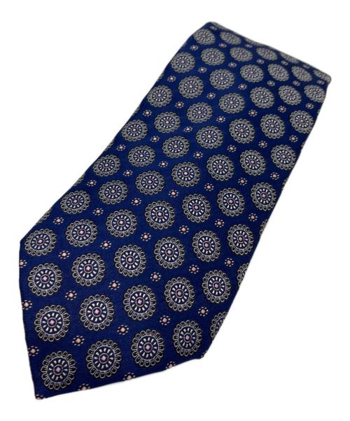 中古・古着通販】BRIONI (ブリオーニ) シルク総柄ネクタイ ブルー