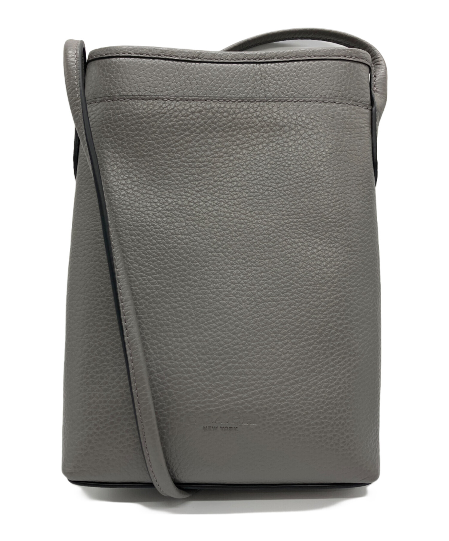 COACH コーチ ボディバッグ ベルトバッグ レザー クロスボディ グレー 中古・古着通販】COACH (コーチ) ランヤードクロスボディバッグ 12