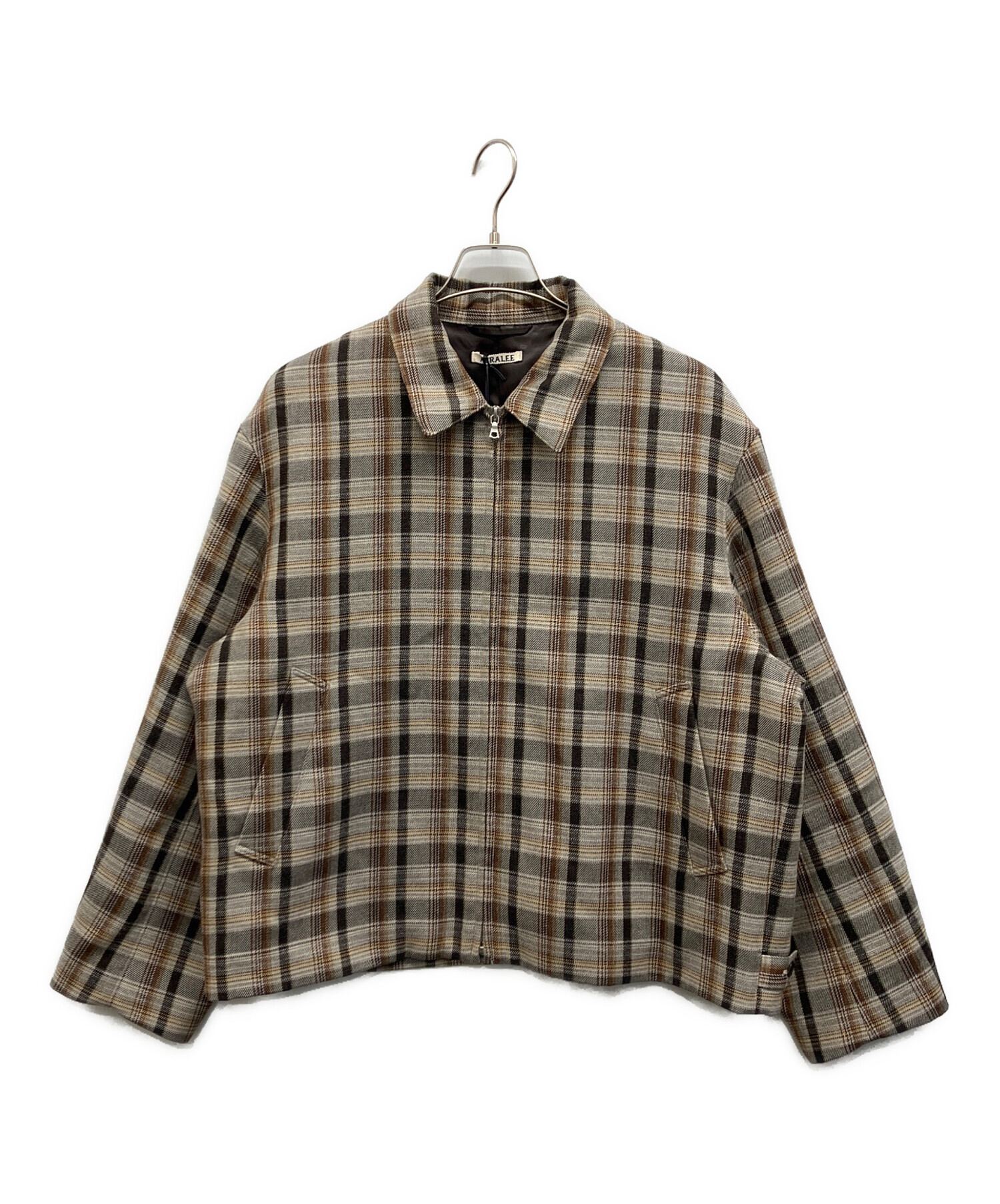 中古・古着通販】AURALEE (オーラリー) DOUBLE FACE CHECK ZIP BLOUSON