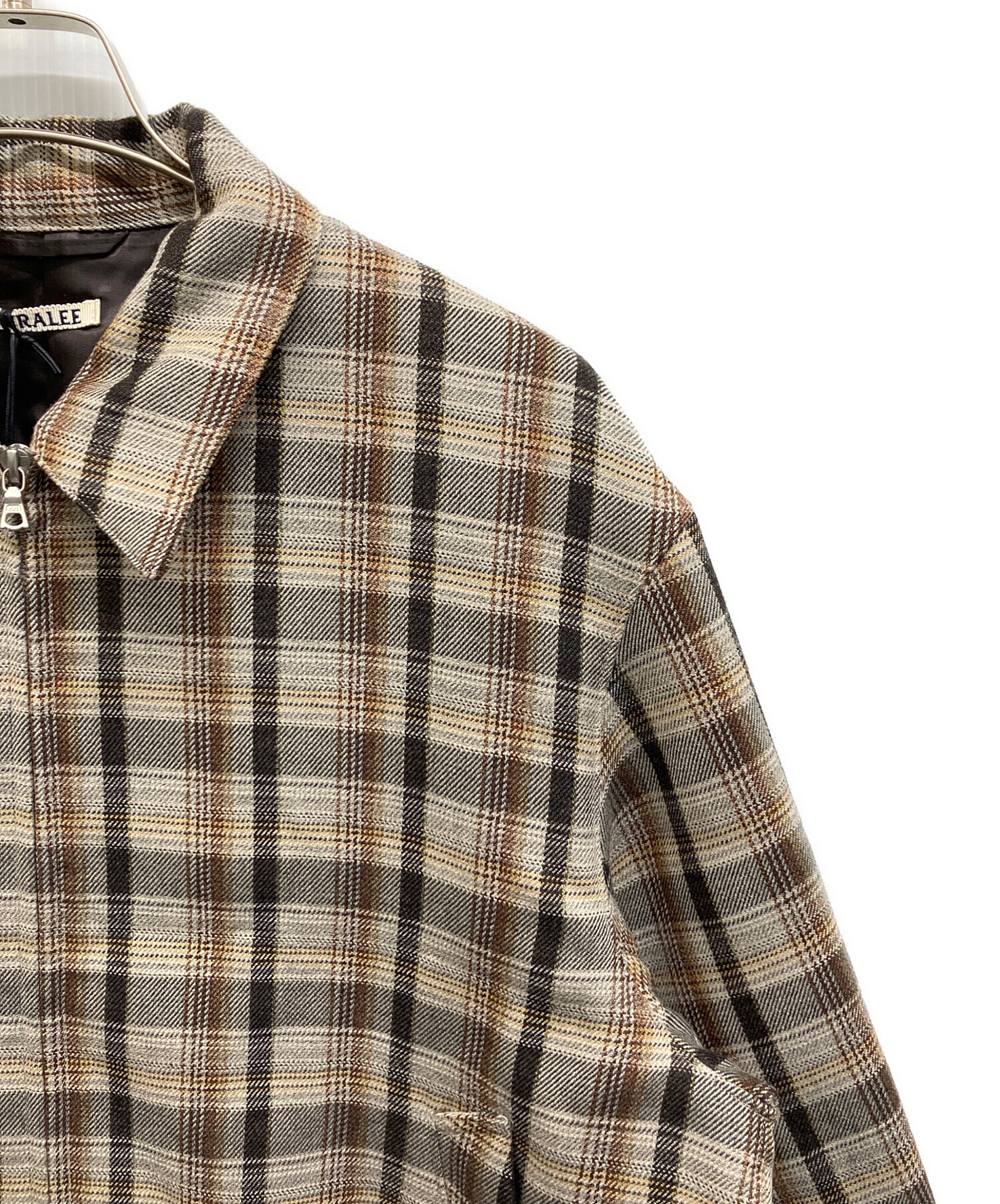 中古・古着通販】AURALEE (オーラリー) DOUBLE FACE CHECK ZIP BLOUSON 