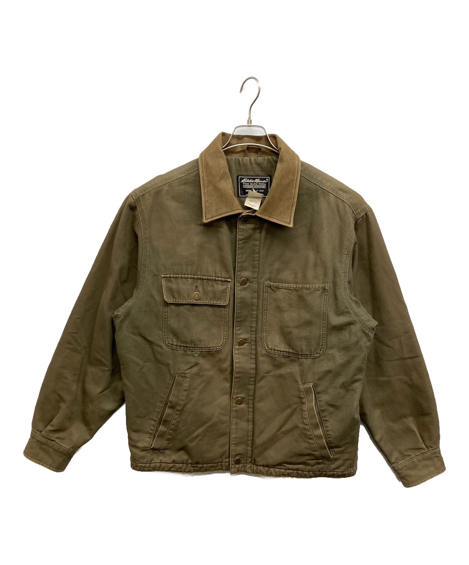 中古・古着通販】Eddie Bauer (エディーバウアー) 襟レザートラッカー