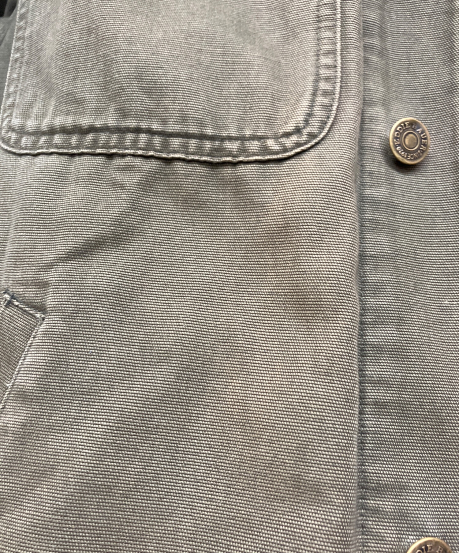 希少 80s〜90s eddie bauer ツイードコート 襟レザー USA製 中古・古着通販】Eddie Bauer (エディーバウアー) 襟レザートラッカー