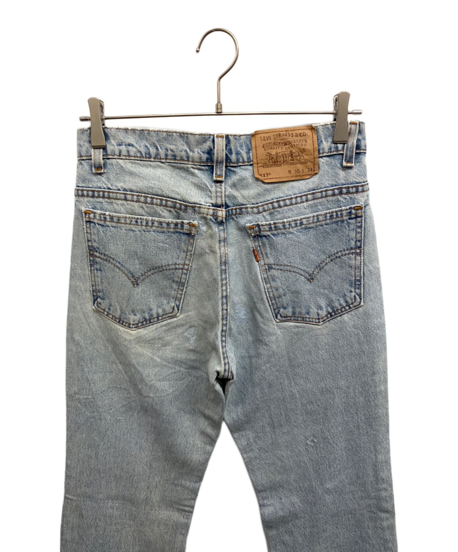 古着 リーバイス 517 W32 L30 USA製 ダメージデニム used 中古・古着通販】LEVI'S (リーバイス) 517デニムパンツ ブルー サイズ