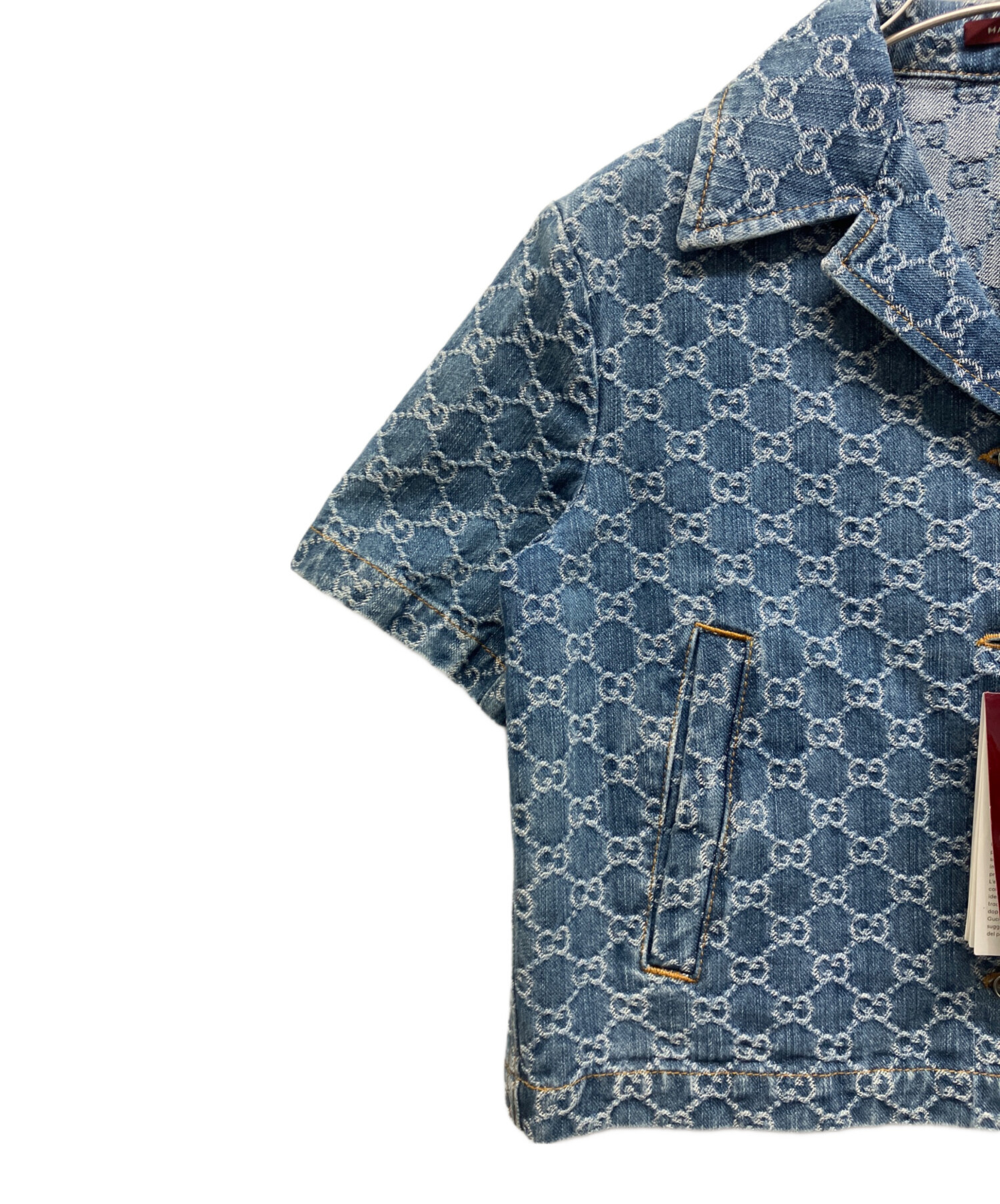 中古・古着通販】GUCCI (グッチ) GGジャガードデニムシャツ インディゴ