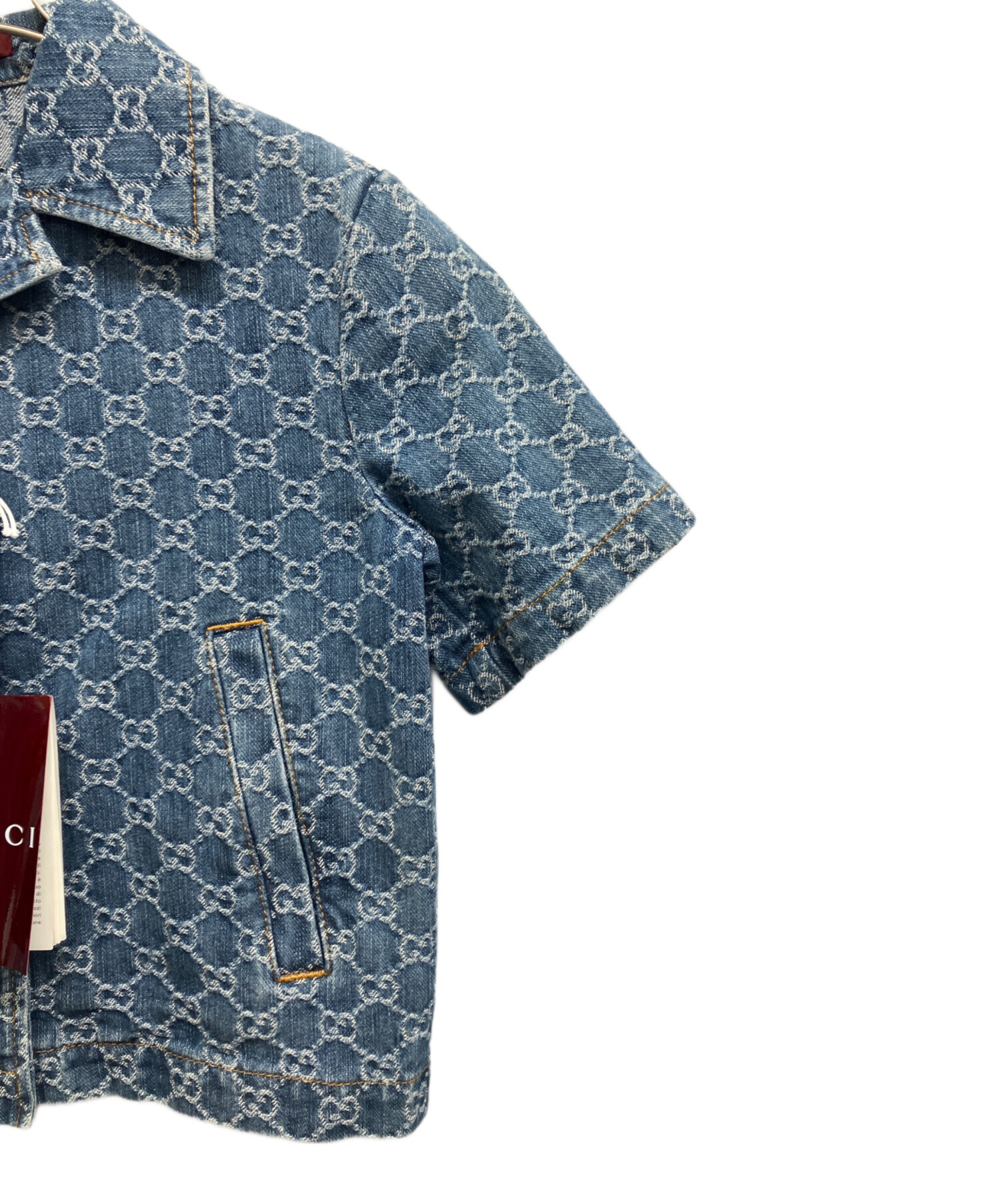 中古・古着通販】GUCCI (グッチ) GGジャガードデニムシャツ インディゴ