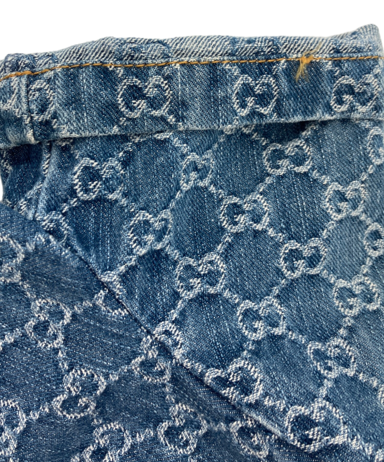 GUCCI グッチ GG DENIM JACQUARD TOP デニム ジャガード 半袖 シャツ インディゴ 788680 XDCZE 中古・古着通販】GUCCI (グッチ) GGジャガードデニムシャツ インディゴ