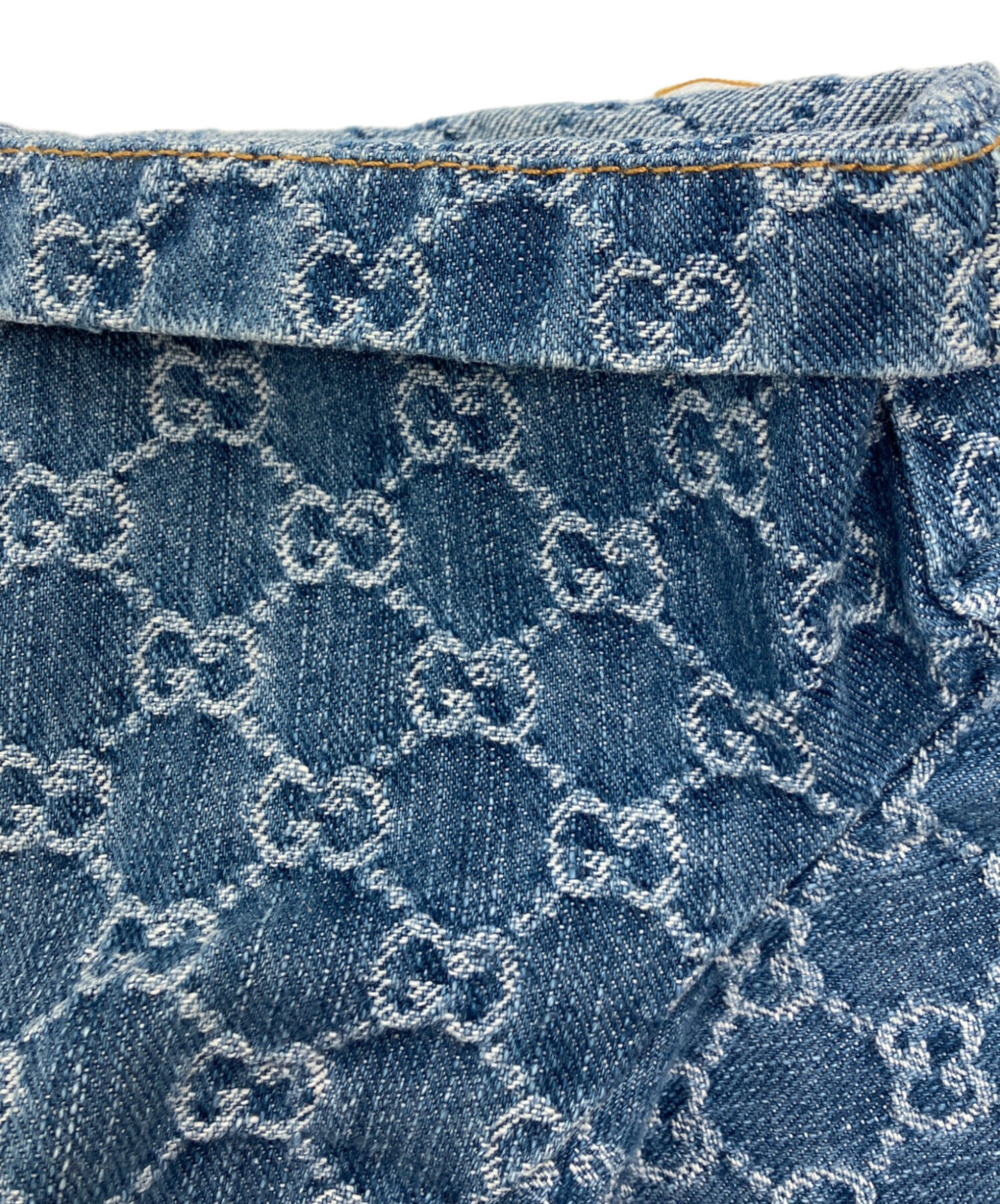 中古・古着通販】GUCCI (グッチ) GGジャガードデニムシャツ インディゴ