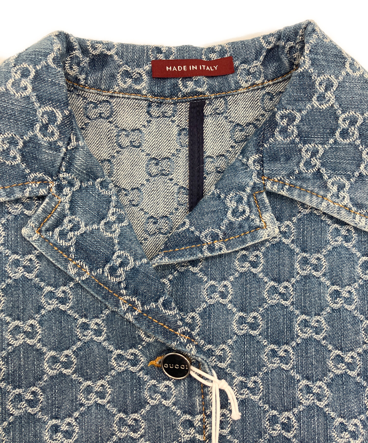 中古・古着通販】GUCCI (グッチ) GGジャガードデニムシャツ インディゴ