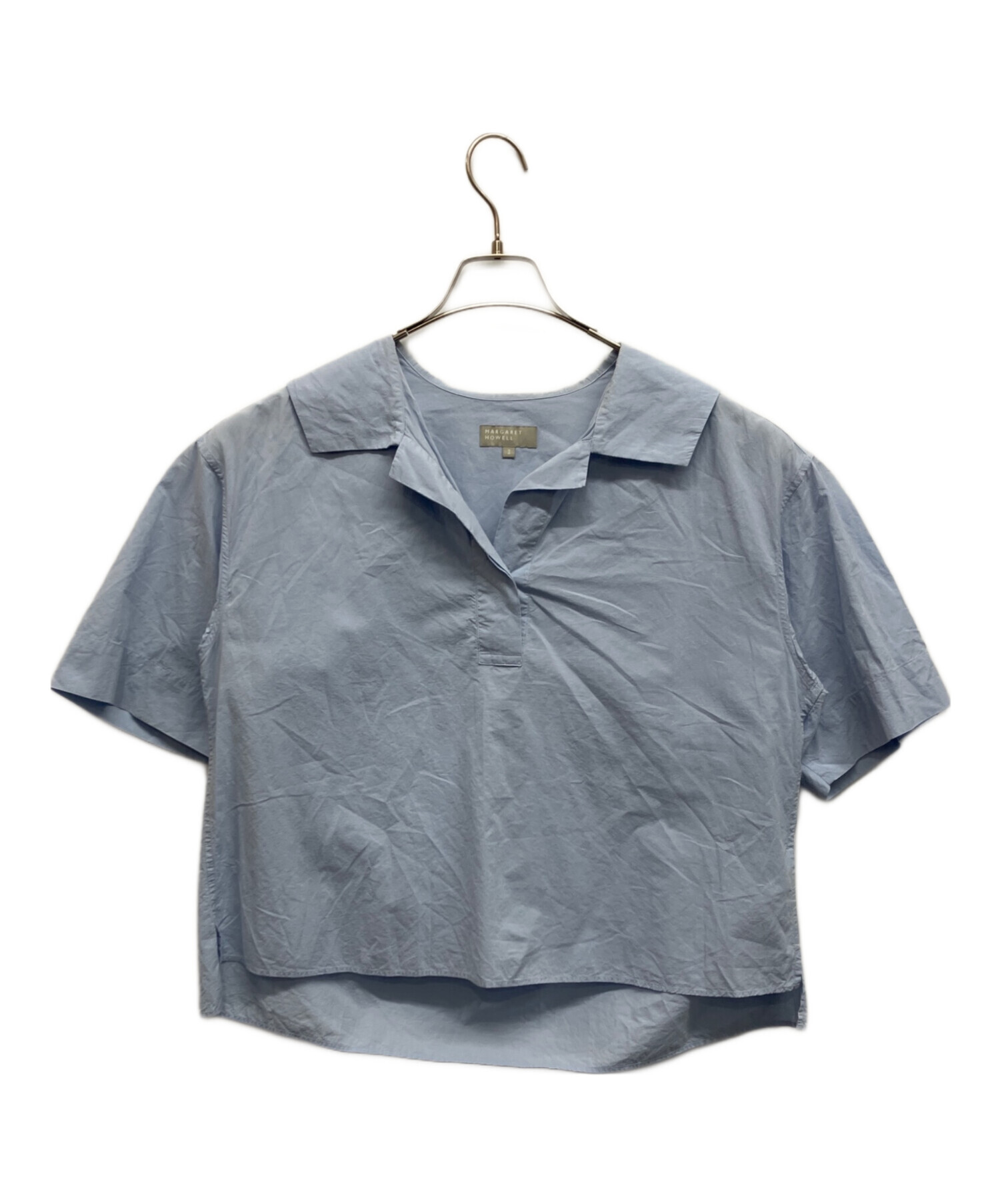 MARGARET HOWELL (マーガレットハウエル) MARGARET HOWELL COTTON LINEN SHIRT ブルー サイズ:2
