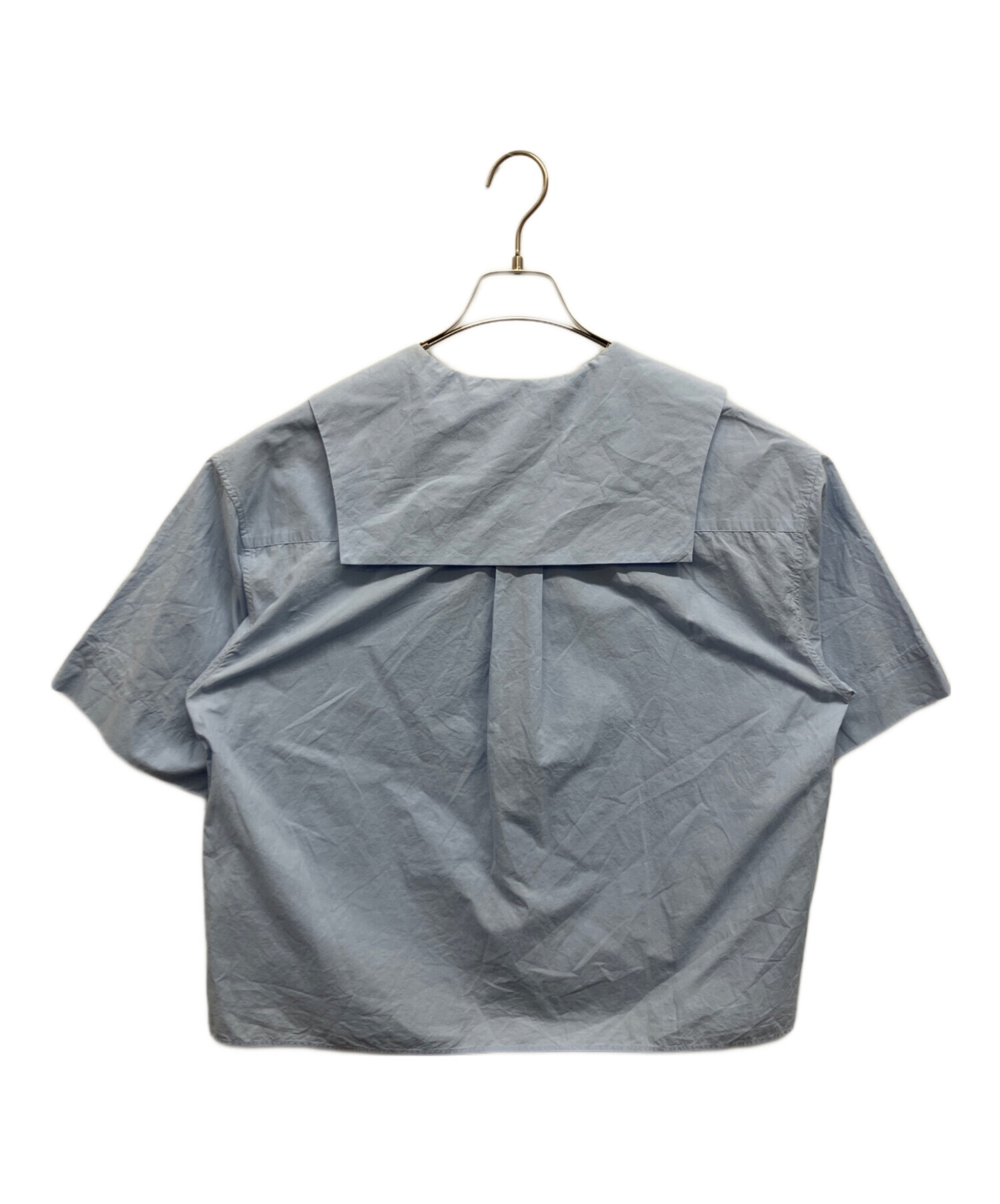 MARGARET HOWELL (マーガレットハウエル) MARGARET HOWELL COTTON LINEN SHIRT ブルー サイズ:2