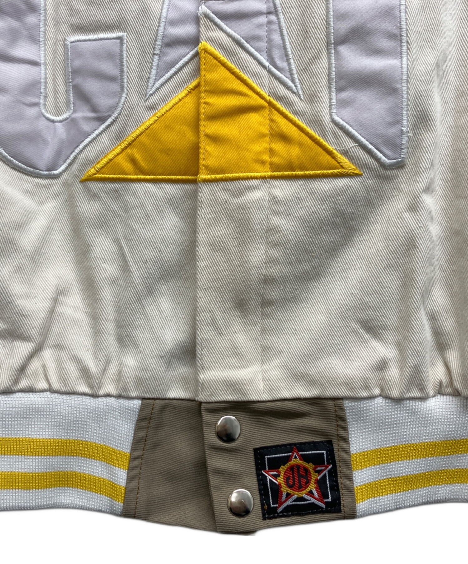 ★JH DESIGN レーシングジャケット 黄色 スーパービッグサイズ 90年代 USA製 JH DESIGN ジェフハミルトン m&m's