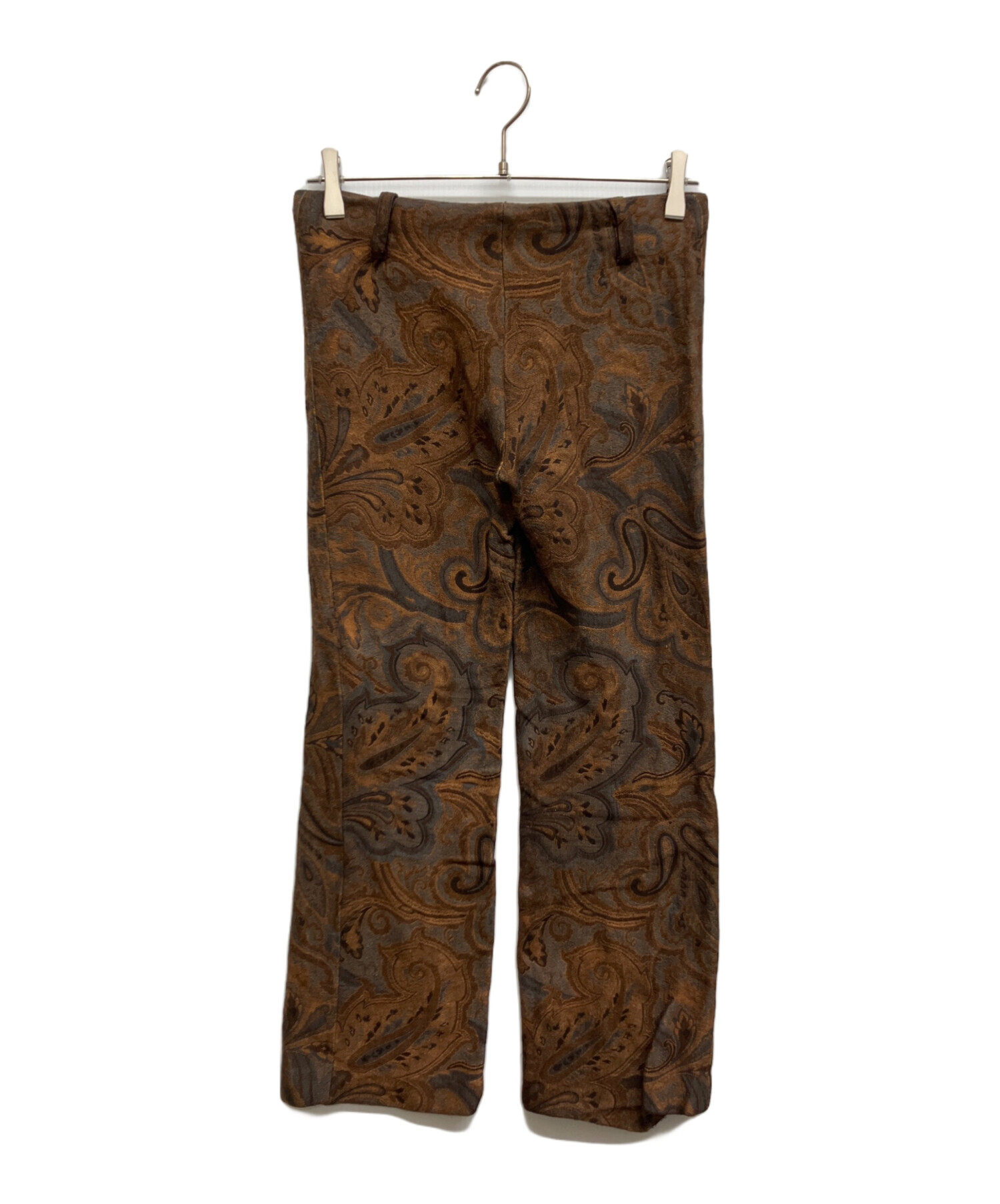 大きいサイズ ETRO エトロ イタリア製ペイズリー コットンフレアスカート48 中古・古着通販】ETRO (エトロ) ペイズリー柄フレアパンツ ブラウン