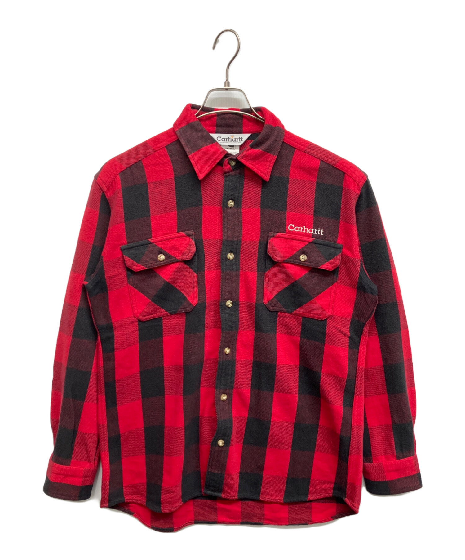 中古・古着通販】CarHartt (カーハート) ヘビーネルシャツ レッド