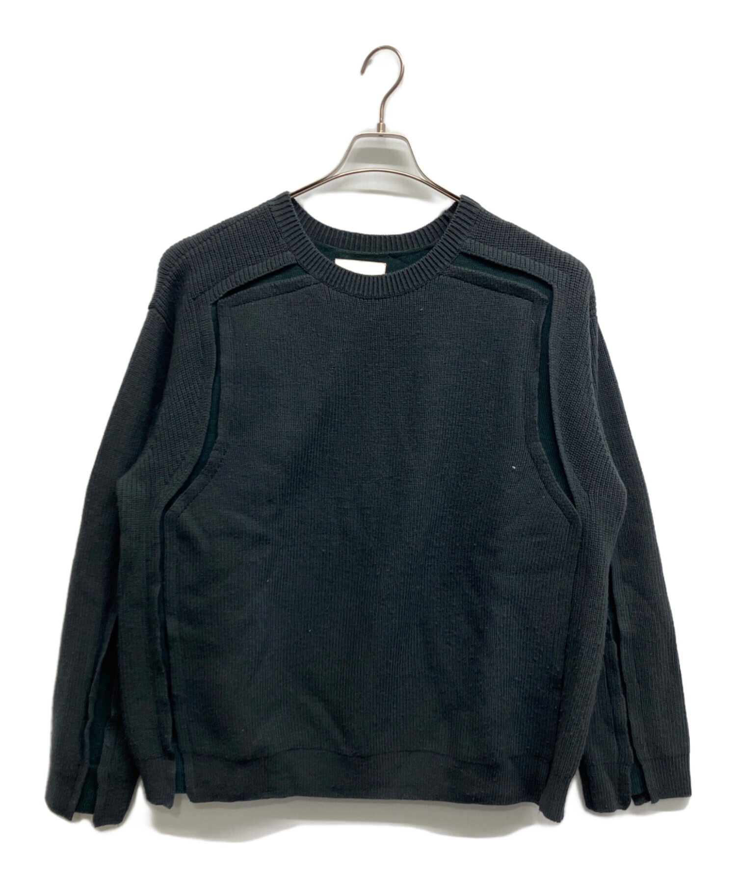 トップス YOKE Broken Crewneck Sweater 中古・古着通販】YOKE (ヨーク) BROKEN CREWNECK SWEATER グリーン