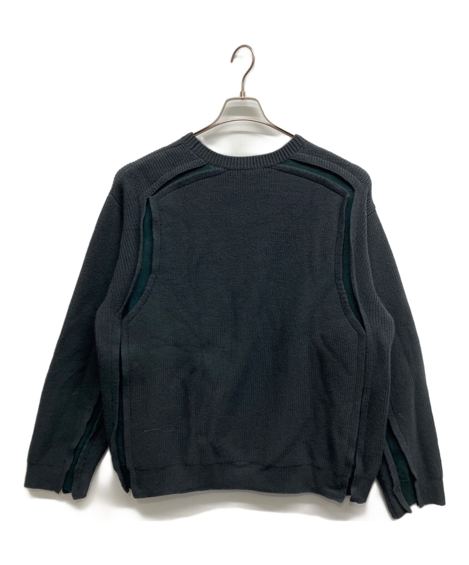 中古・古着通販】YOKE (ヨーク) BROKEN CREWNECK SWEATER グリーン