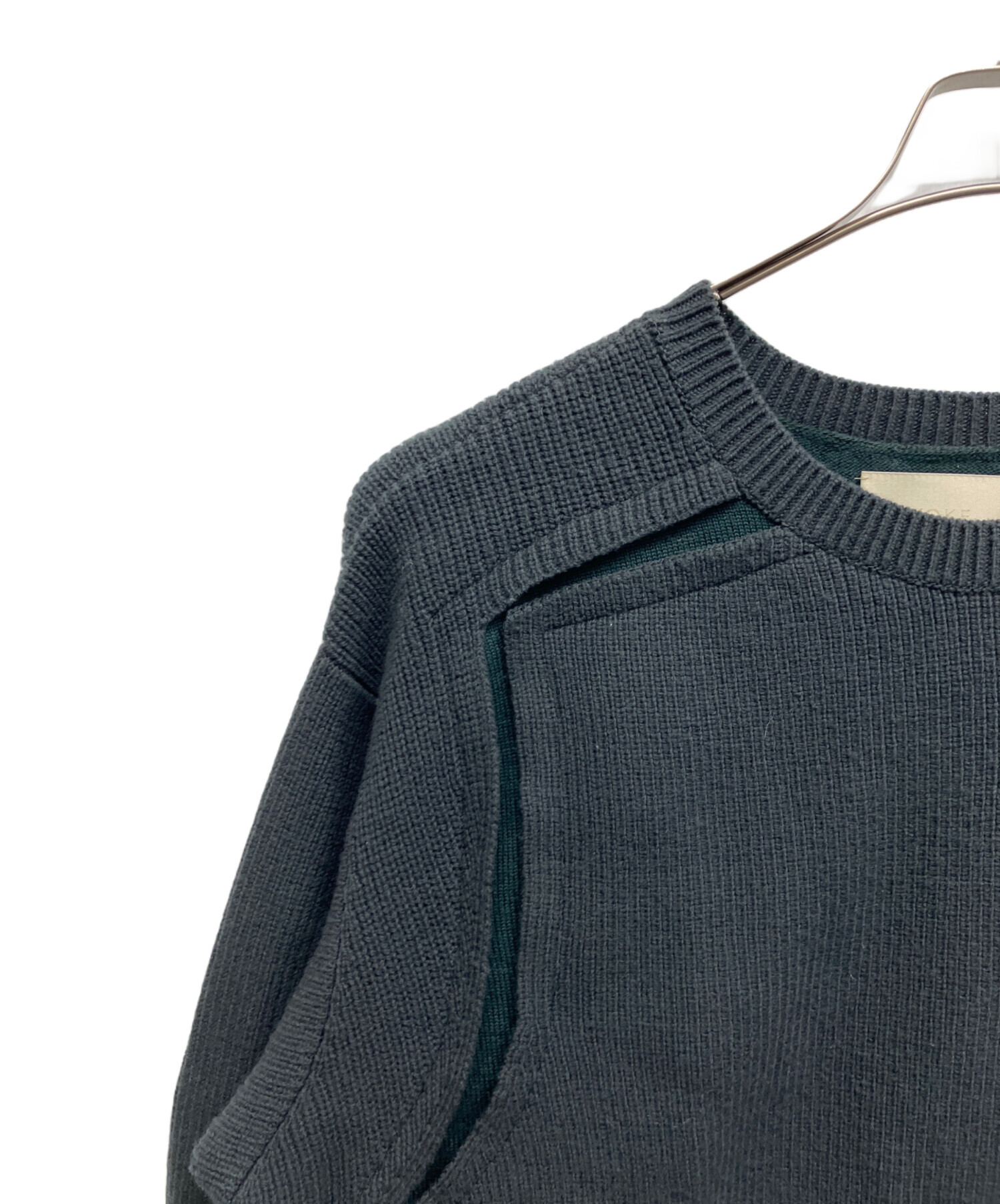 中古・古着通販】YOKE (ヨーク) BROKEN CREWNECK SWEATER グリーン