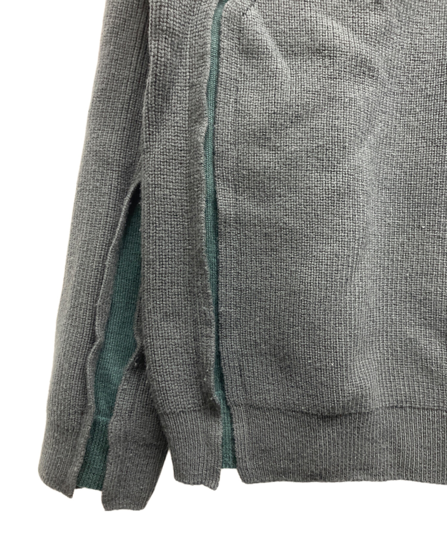 中古・古着通販】YOKE (ヨーク) BROKEN CREWNECK SWEATER グリーン
