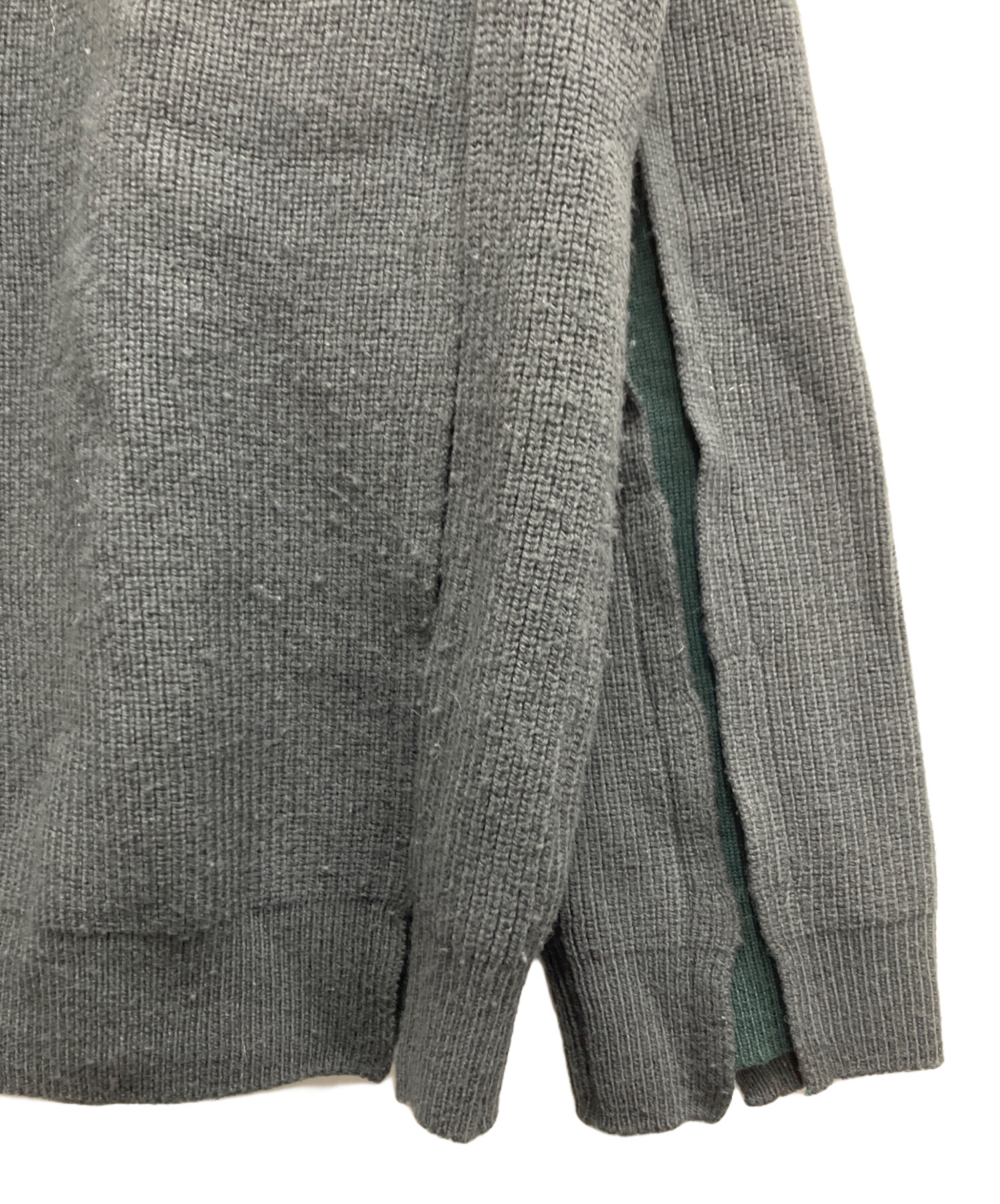 中古・古着通販】YOKE (ヨーク) BROKEN CREWNECK SWEATER グリーン