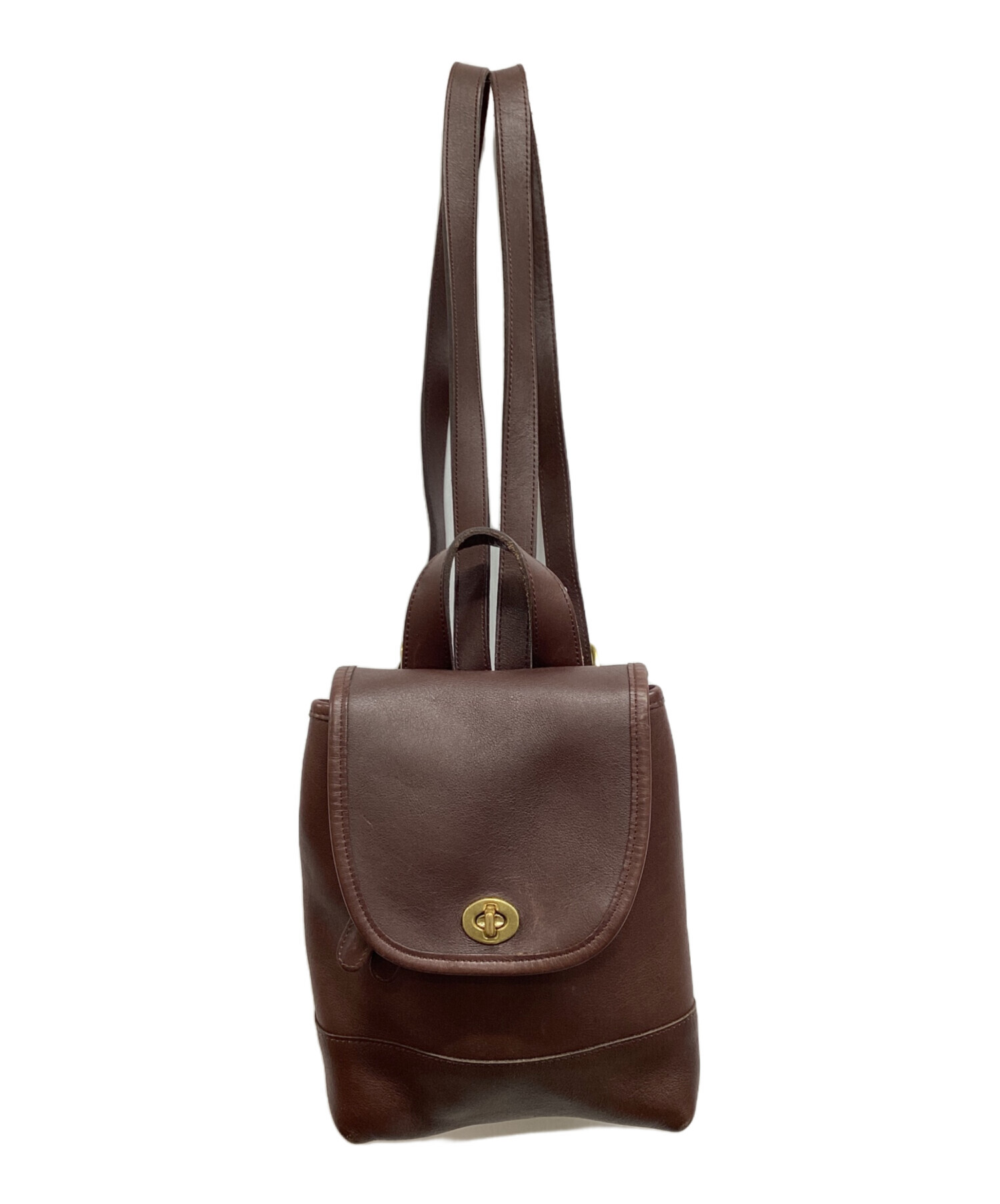 中古・古着通販】COACH (コーチ) ターンロックリュック ブラウン 