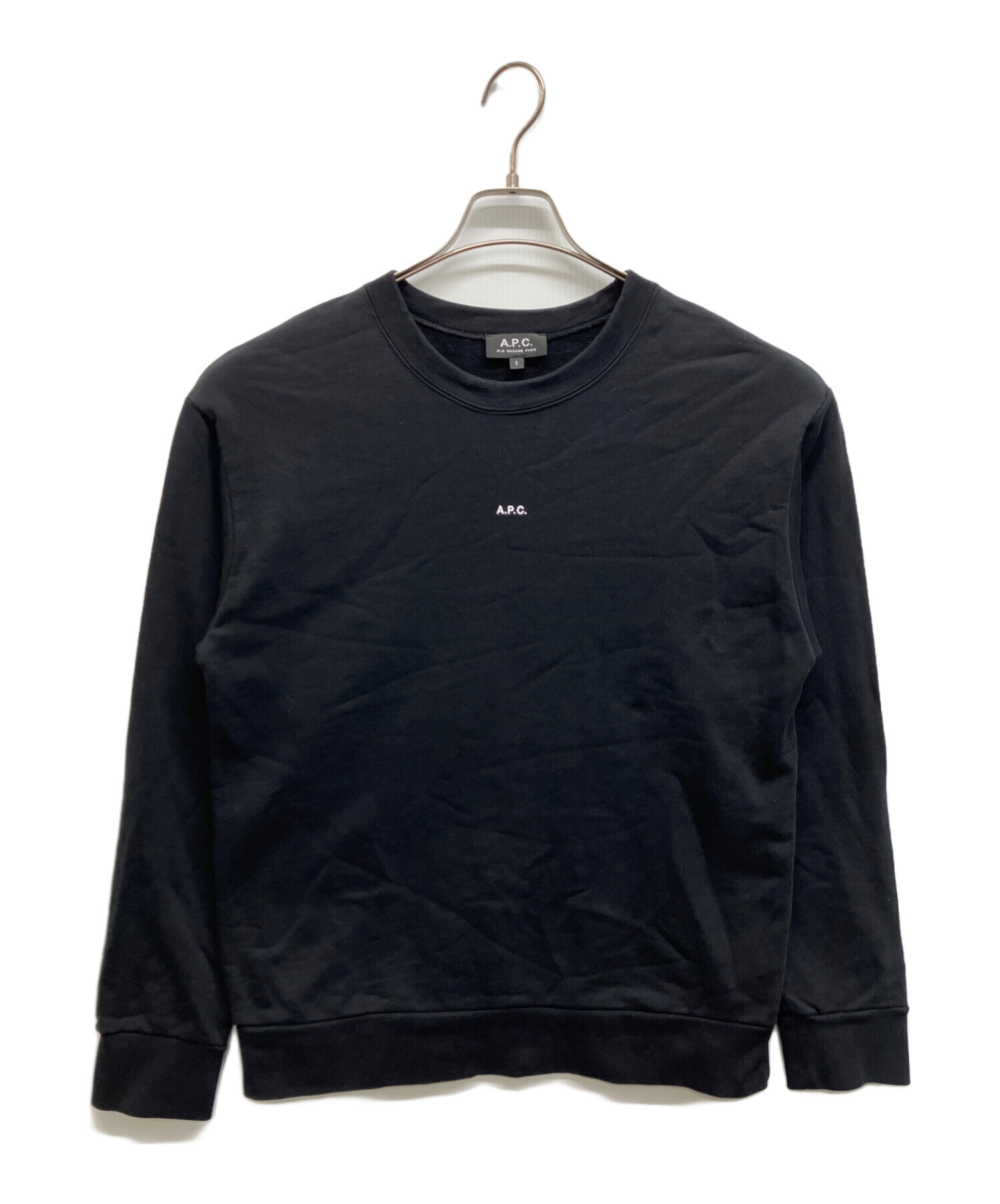 中古・古着通販】A.P.C. (アーペーセー) ミニロゴスウェット ブラック 