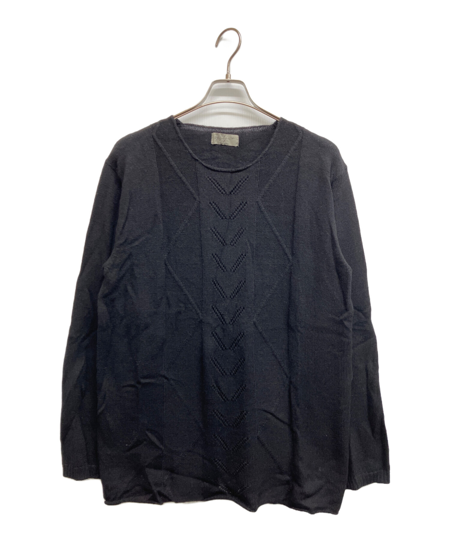 YOHJI YAMAMOTO ヨウジヤマモト ニット・セーター S 黒 【古着】【中古】【送料無料】 Yohji Yamamoto（ヨウジヤマモト）ニット・セーター 黒 サイズ:2(S位