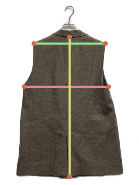中古・古着通販】SACRA (サクラ) LINEN COTTON CHAMBRAY GILET グレー