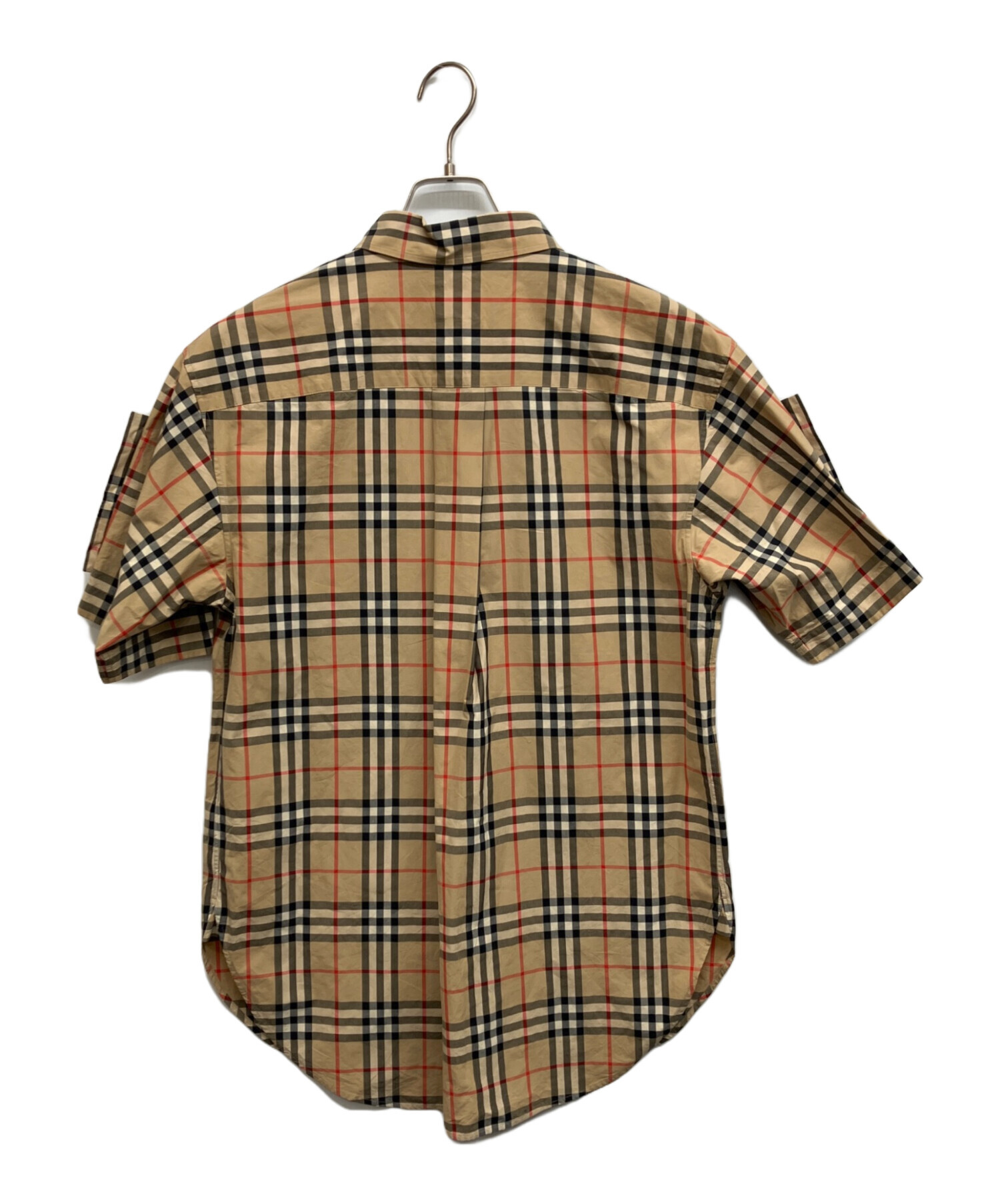 良品 BURBERRY バーバリー ビッグノバチェック ロングスリーブシャツ 38 ベージュ レディース 古着 中古 USED 中古・古着通販】BURBERRY (バーバリー) ノヴァチェック オープン
