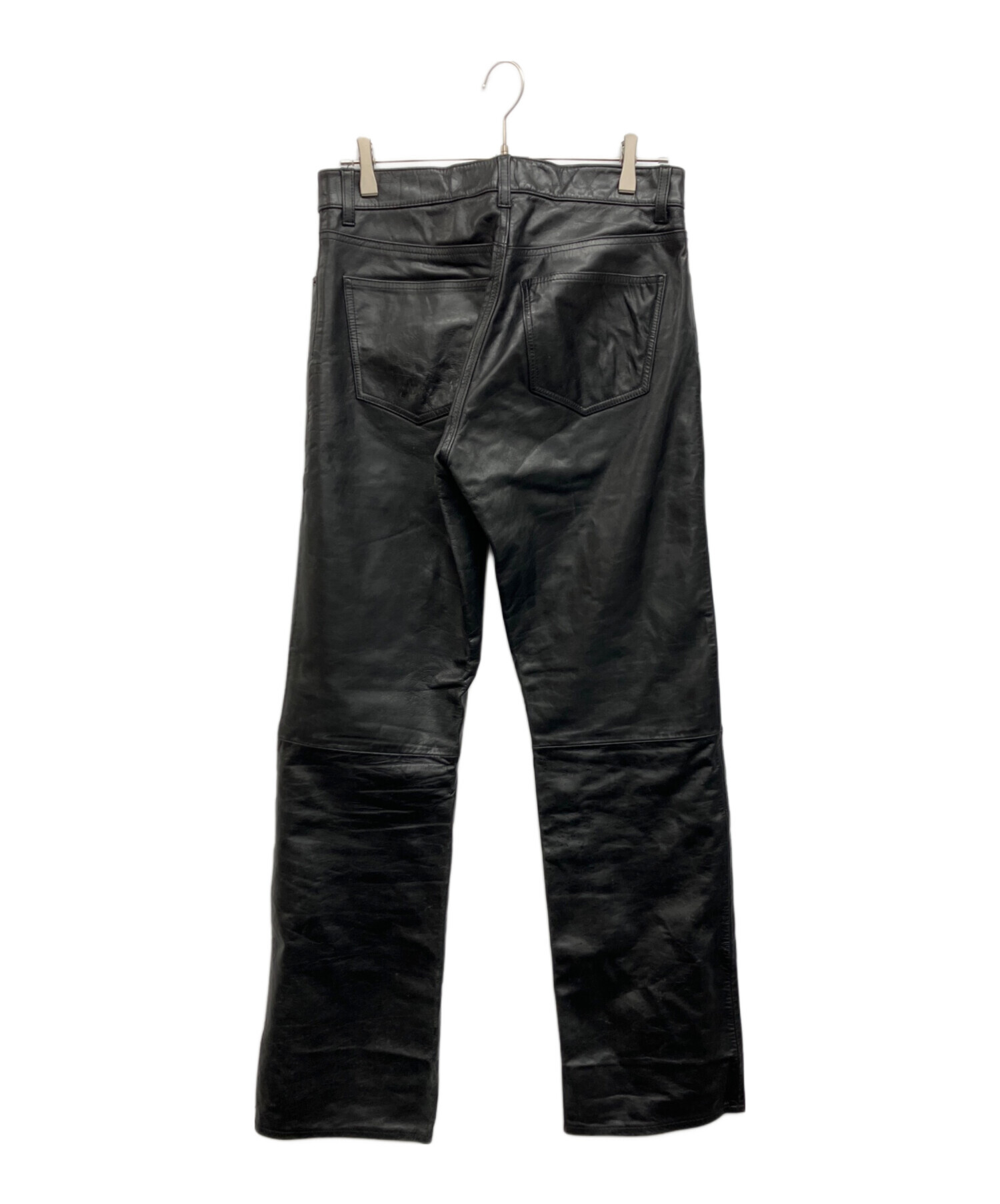 中古・古着通販】GAP (ギャップ) boot fit LEATHER パンツ ブラック