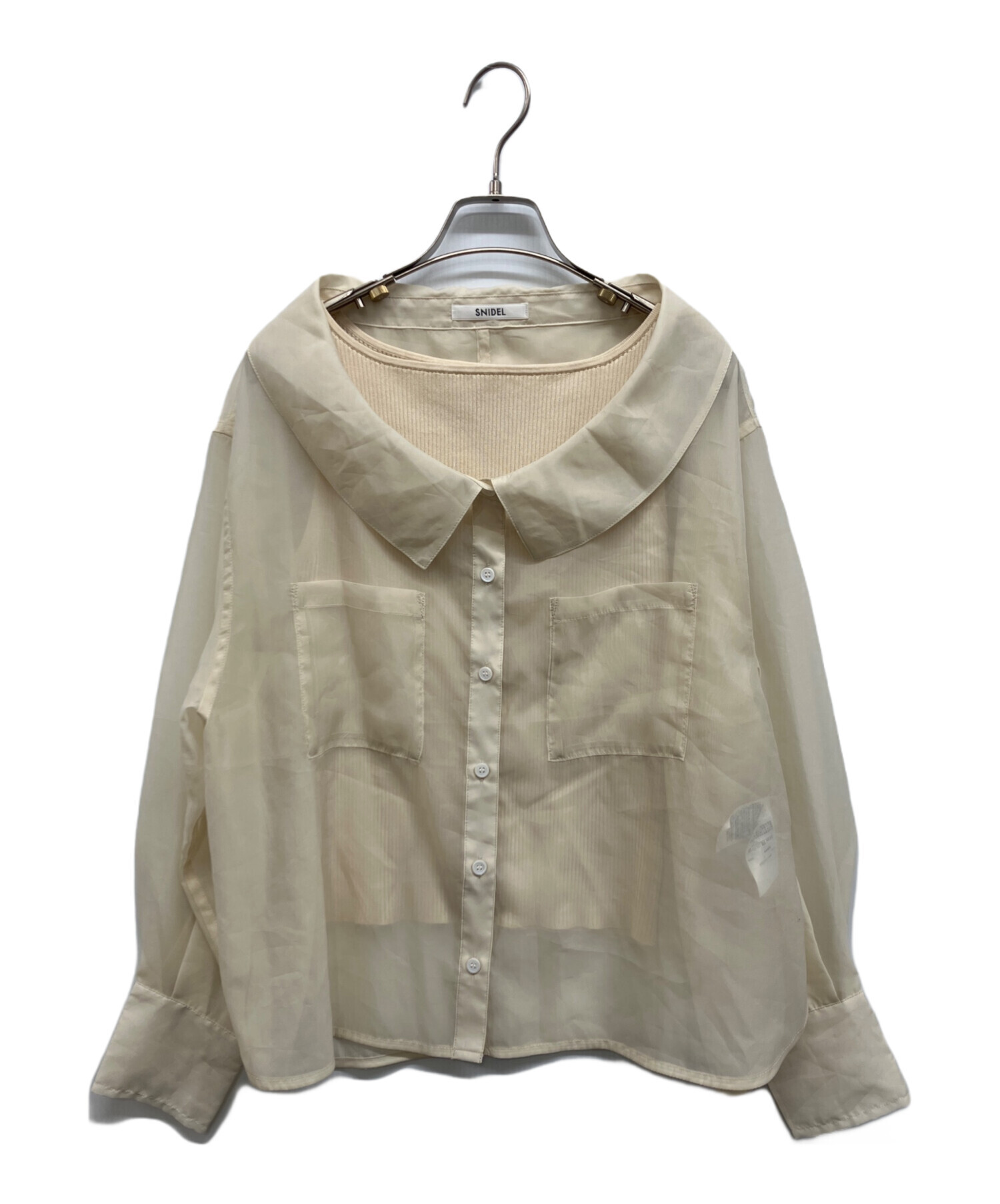 中古・古着通販】Snidel (スナイデル) Sustainaシアーシャツニット 