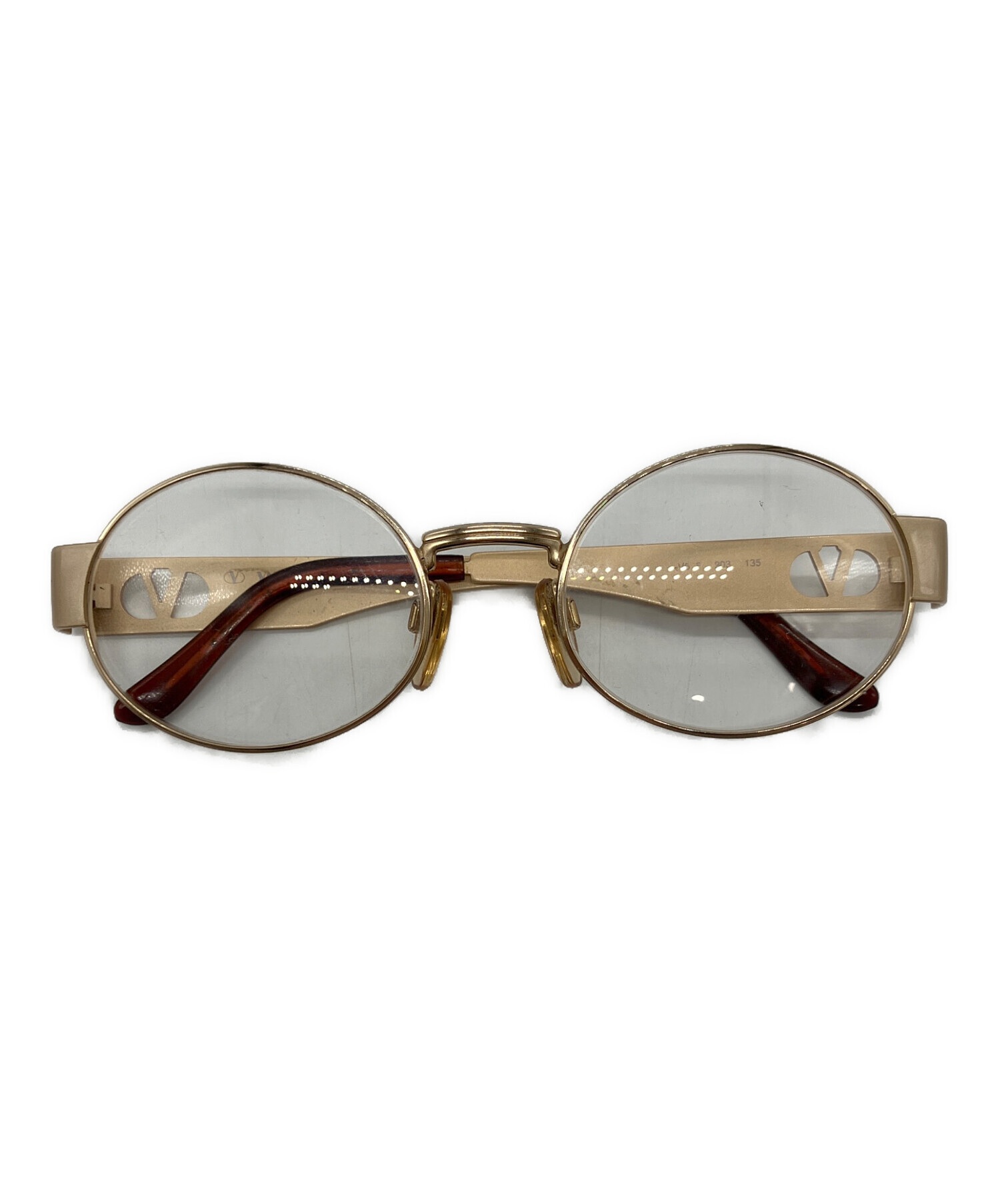 【最終お値下げ】VALENTINO サングラス 正規品 美品 中古・古着通販】VALENTINO (ヴァレンティノ) オーバルサングラス