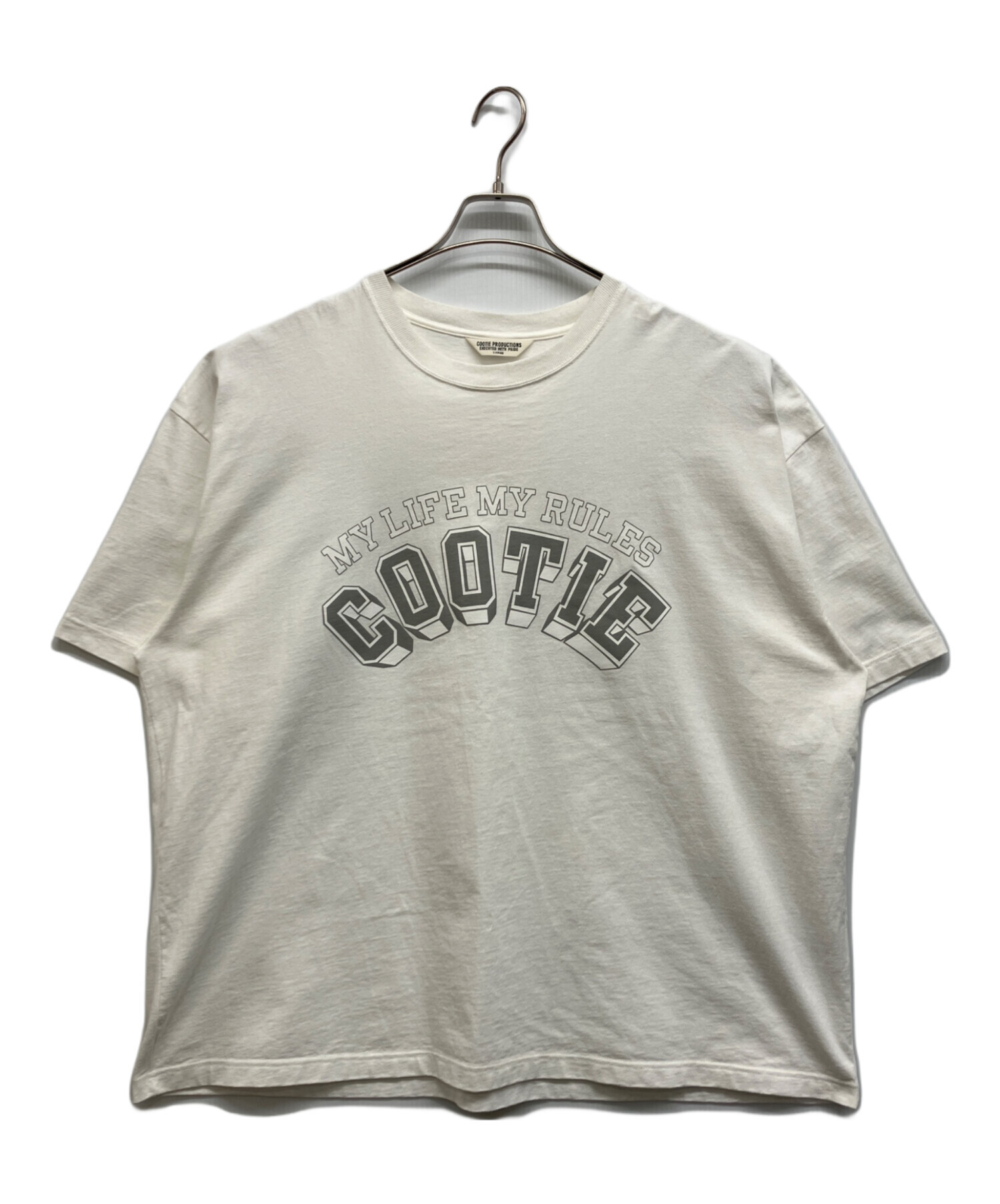 COOTIE PRODUCTIONS カレッジ ロゴ プリント Tシャツ M 中古・古着通販】COOTIE PRODUCTIONS (クーティープロダクツ) カレッジ