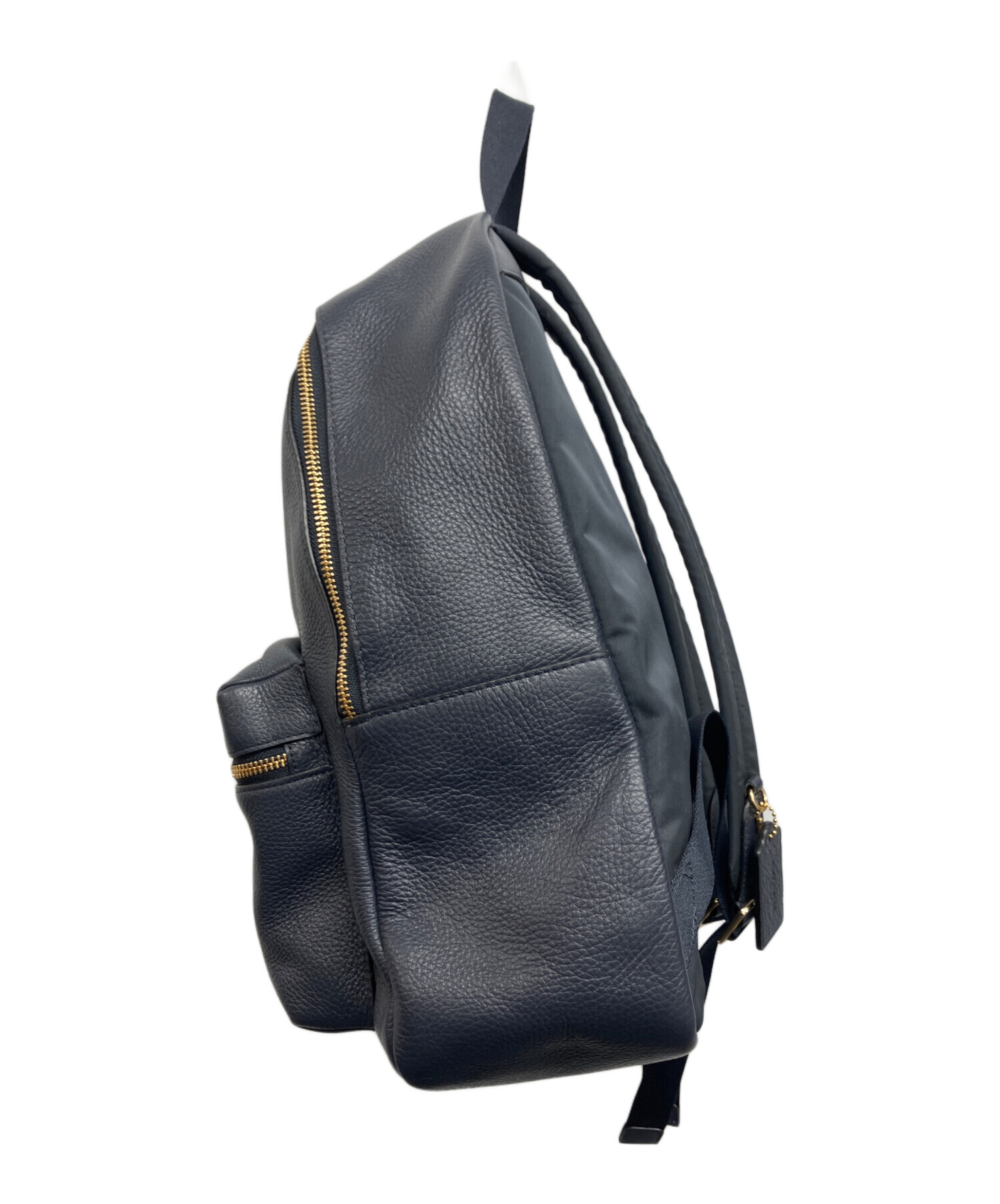 COACH ネイビー リュック　リバーシブルで使えます! 中古・古着通販】COACH (コーチ) レザーリュック ネイビー｜ブランド
