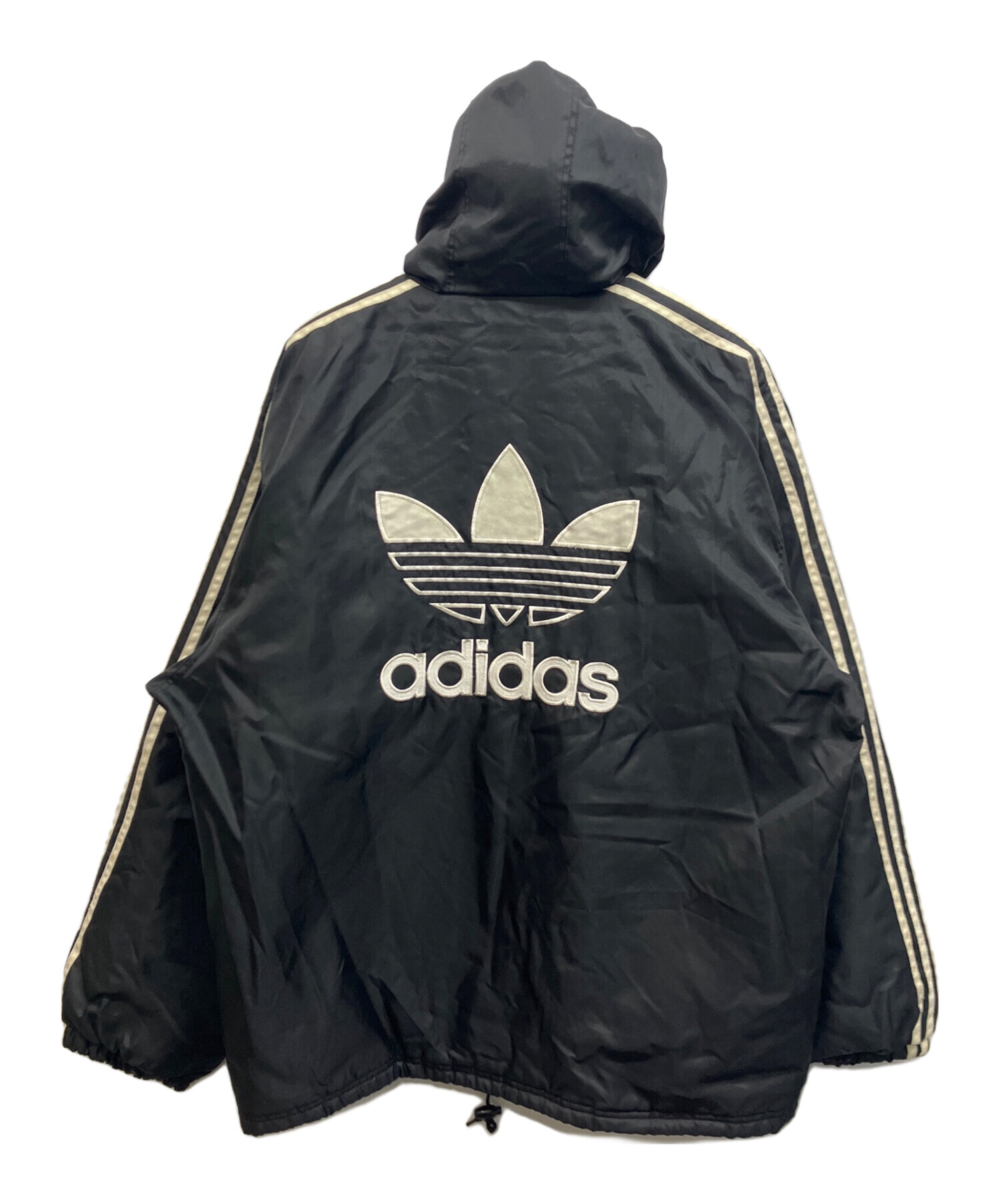  ナイロンジャケット トレフォイル L 中古・古着通販】adidas (アディダス) デカトレフォイルロゴナイロン