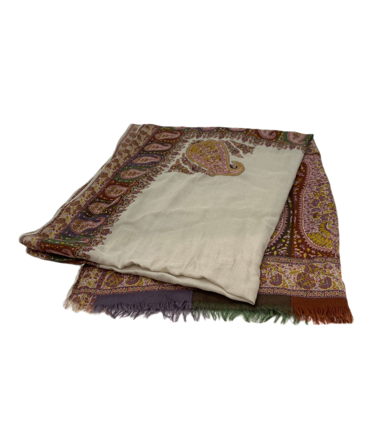 【美品】ETRO ペイズリー柄スカーフ マルチカラー 中古・古着通販】ETRO (エトロ) ペイズリー柄ストール マルチカラー