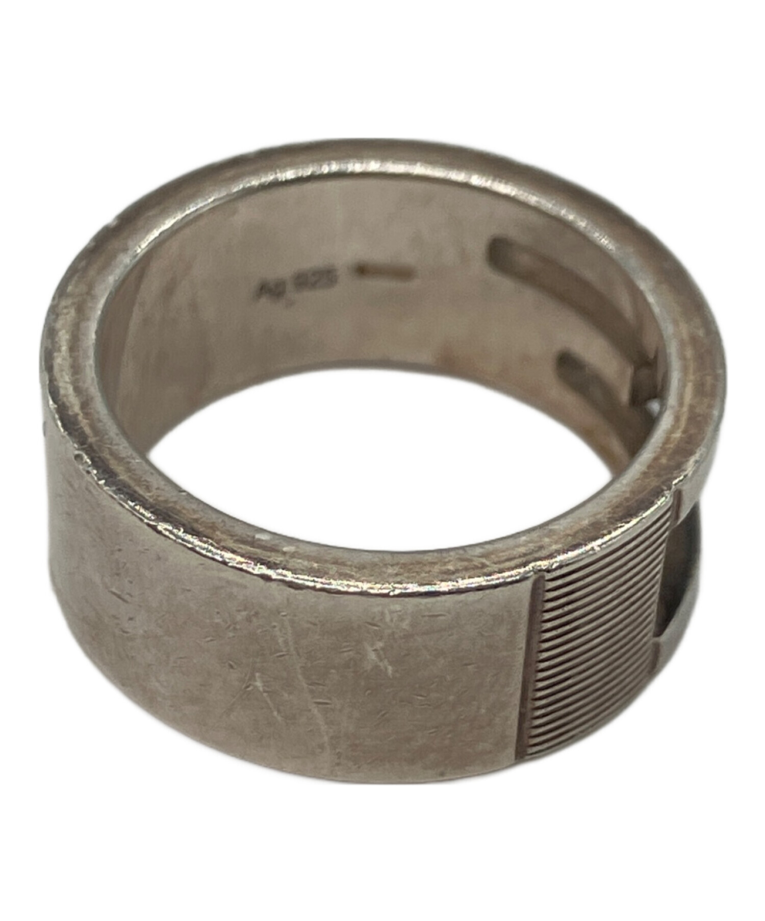中古・古着通販】GUCCI (グッチ) ブランテッドGリング シルバー サイズ 
