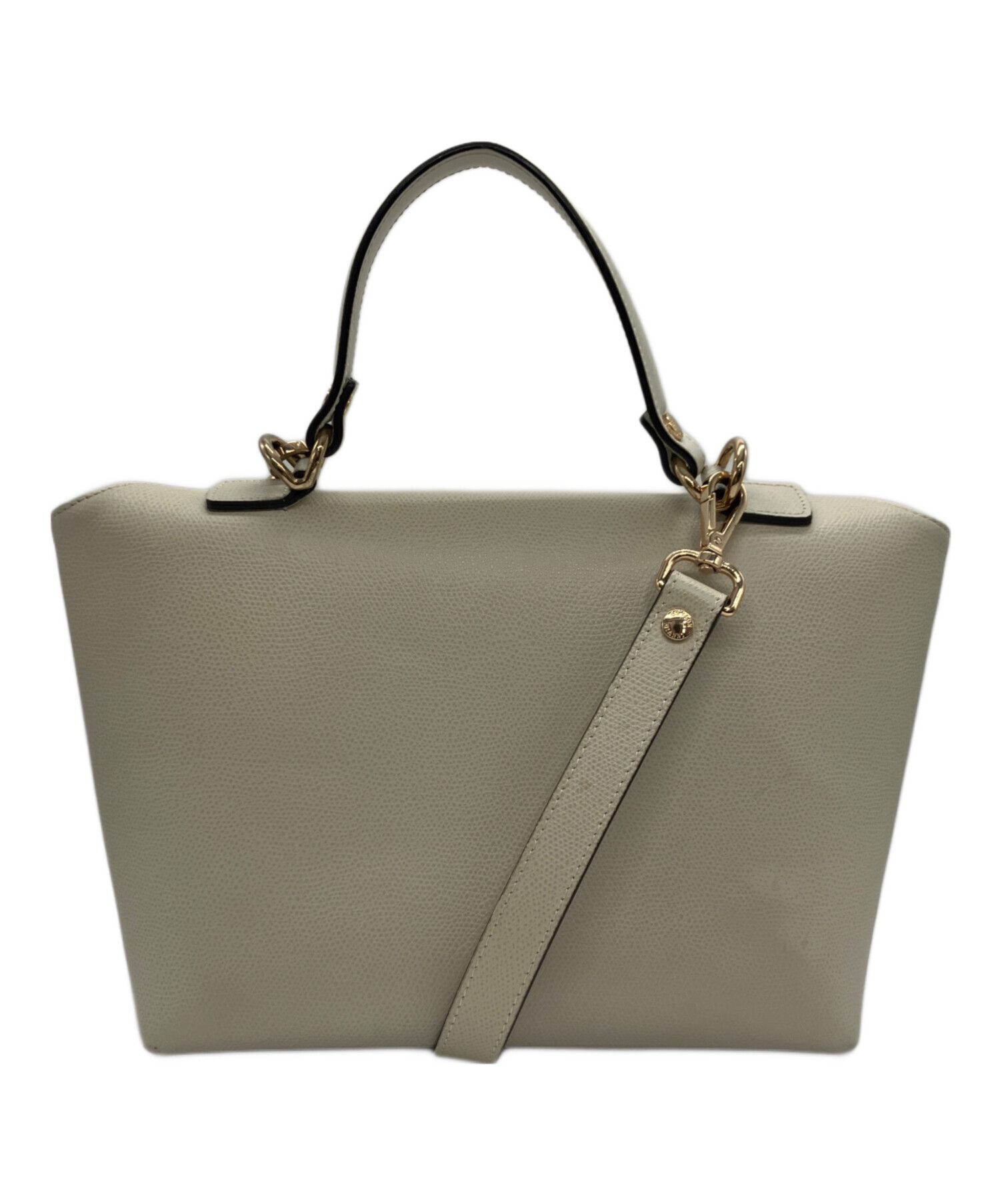 美品　Gianni Notaro 2way ハンドバッグ グレージュ 中古・古着通販】GIANNI NOTARO (ジャンニ ノターロ) フラップ 2WAY