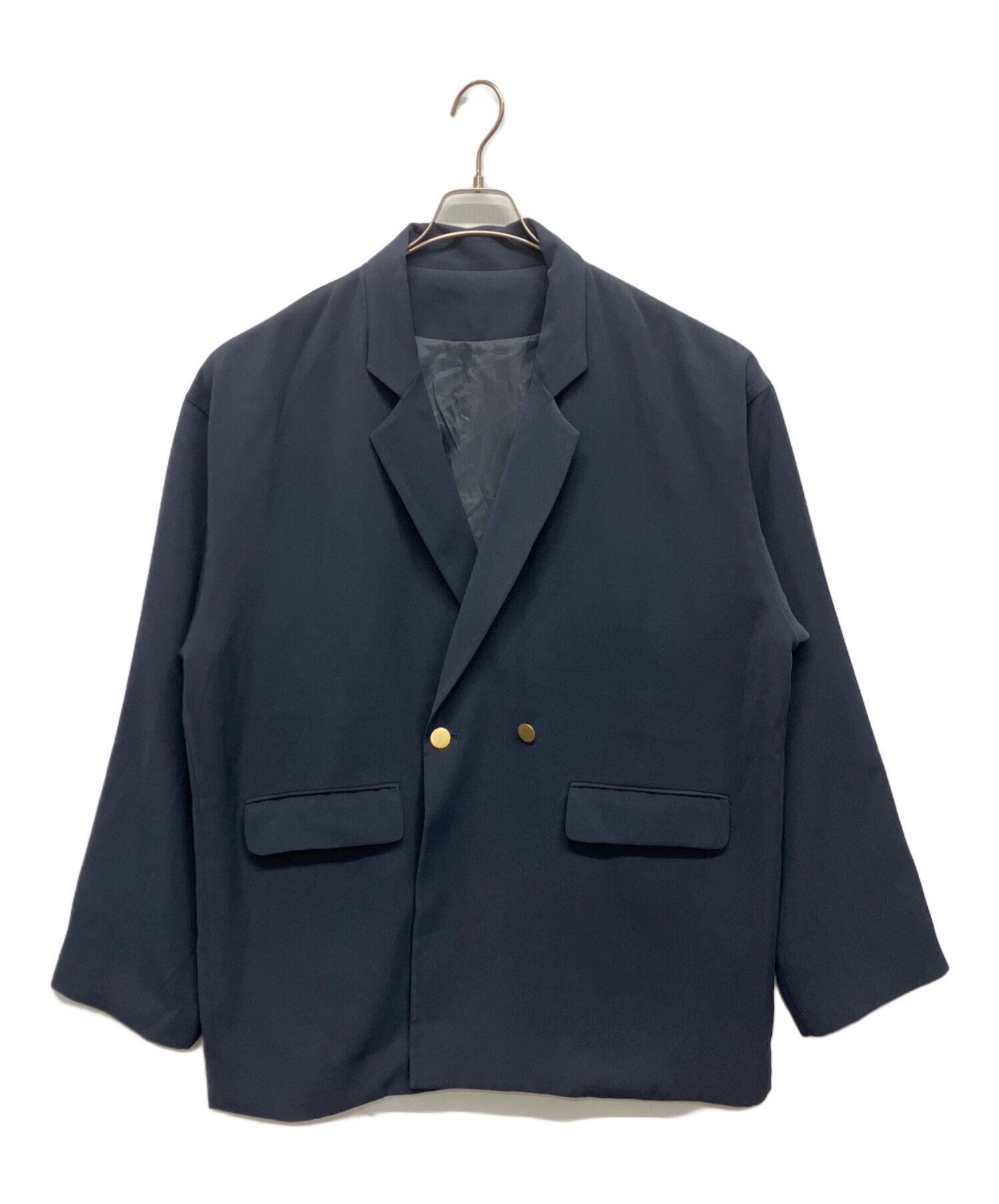 中古・古着通販】ADRER (アドラー) ダブルジャケット ネイビー サイズ